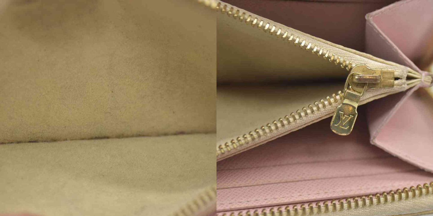 LOUIS VUITTON Damier Azur Clemence Wallet Rose Ballerine SD3129