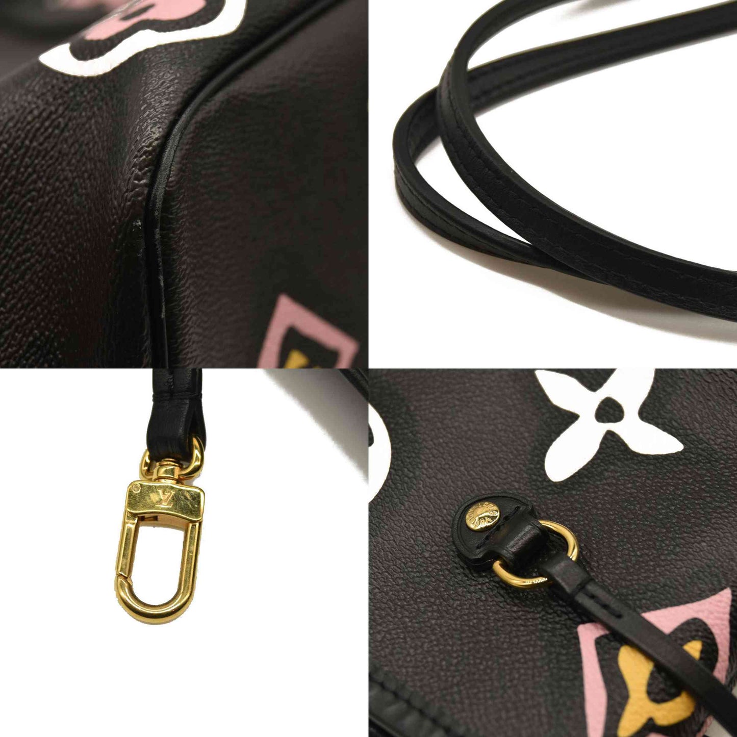 Louis Vuitton  Monogram Giant Wild At Heart Neverfull MM Black RFID