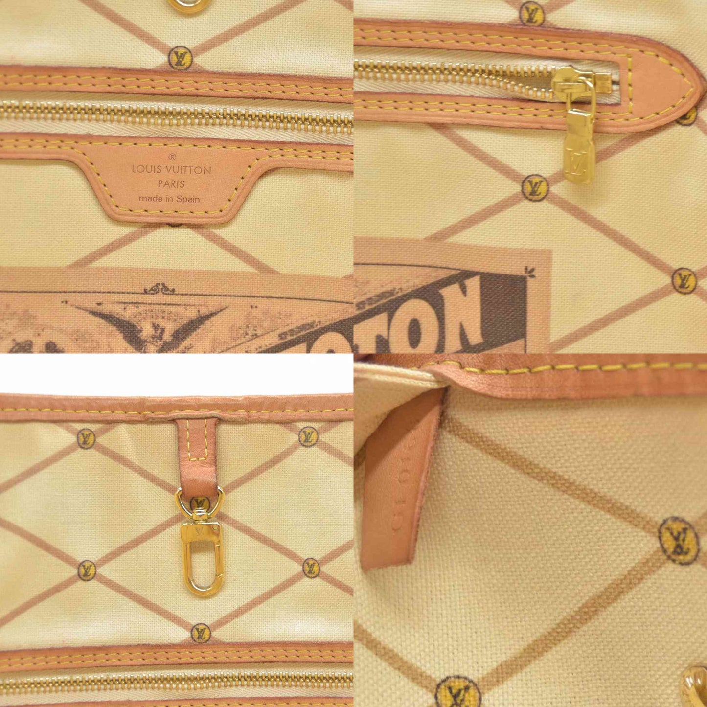 $2170 Louis Vuitton  Damier Azur Summer Trunks Neo Neverfull MM GI0168