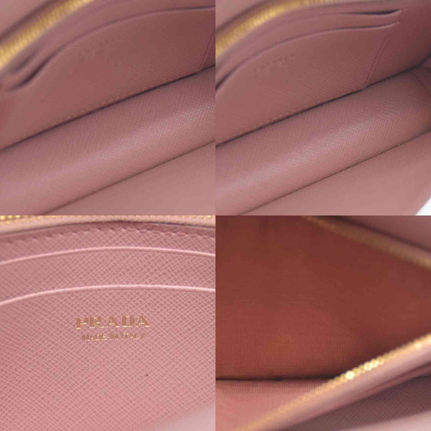 Prada  Saffiano Cahier Chain Wallet Petalo