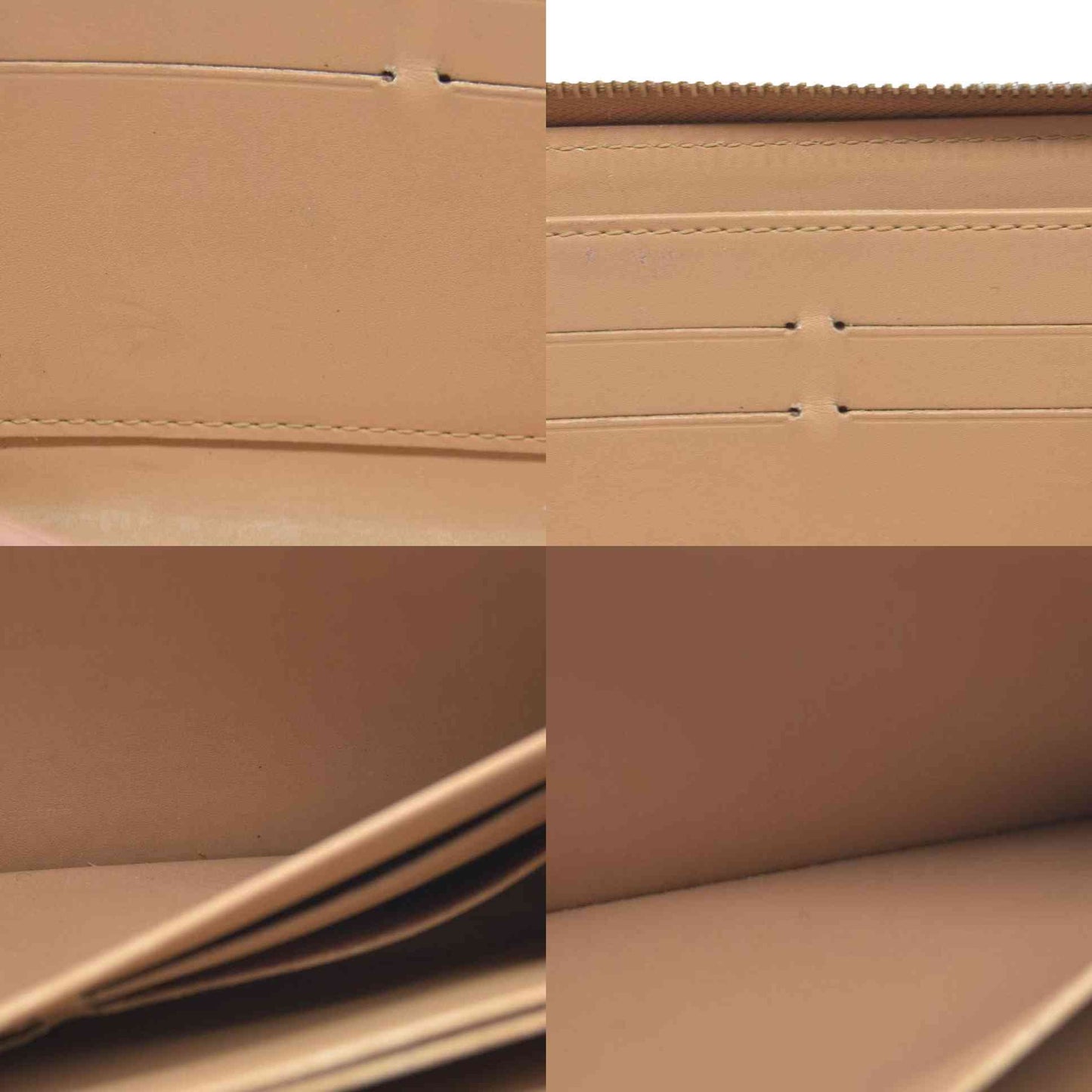 $840 Louis Vuitton Monogram Vernis Zippy Zip Around Long Wallet CA0036