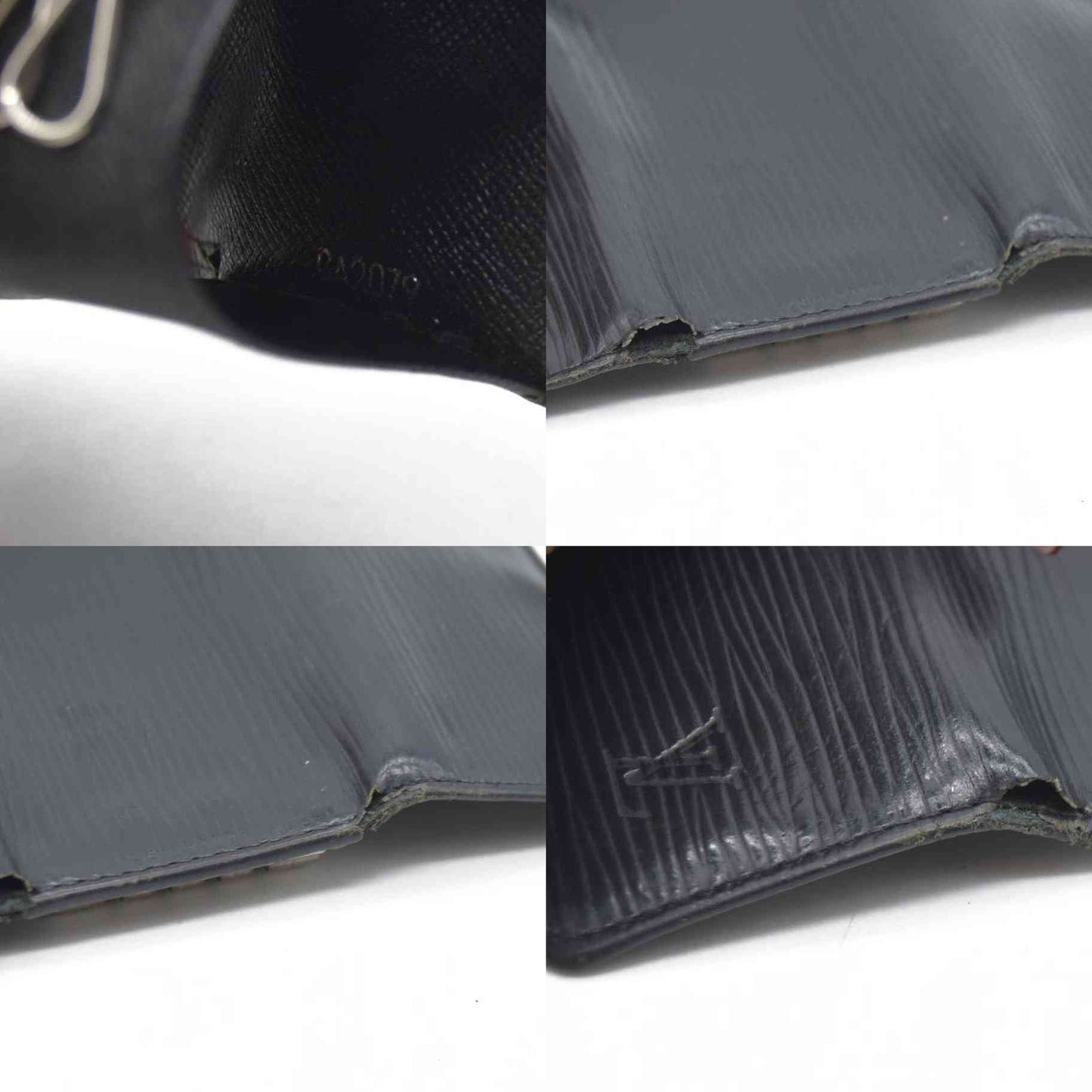 Louis Vuitton Epi Multicles Leather 4 Ring Key Case Black