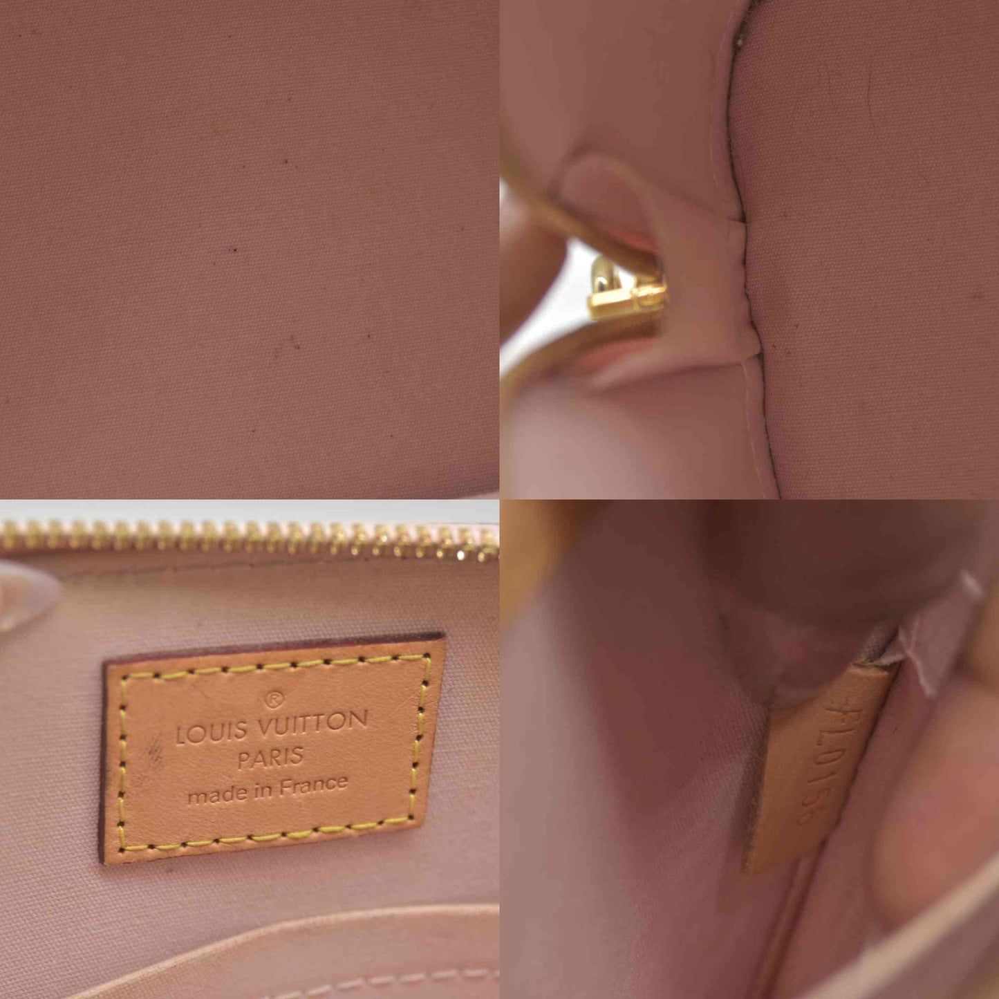 $2230 Louis Vuitton Vernis Alma BB Rose Angelique CONSIGNMENT FL0156