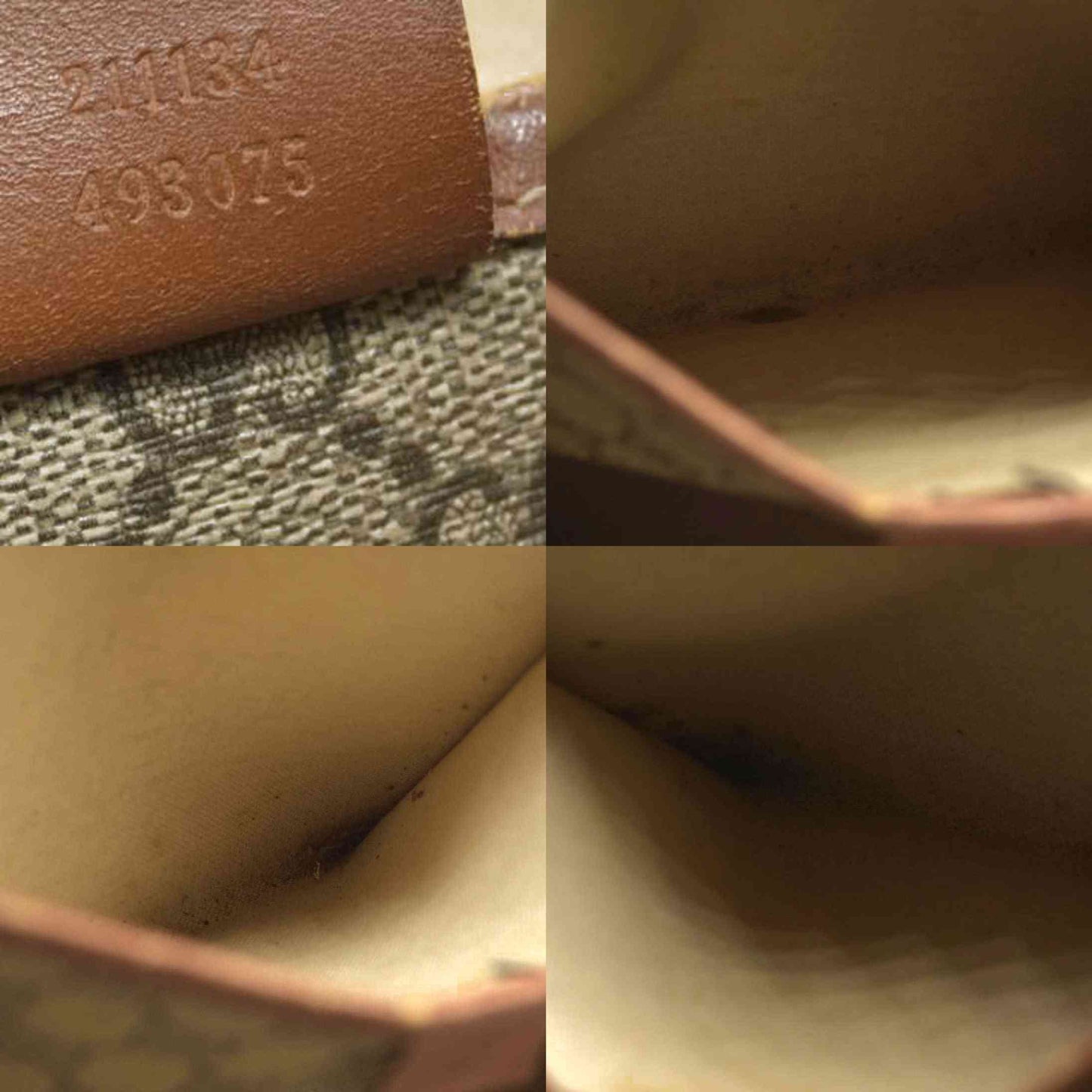 $1490 Gucci GG Plus Monogram Medium Signature Web Loop Tote Brown