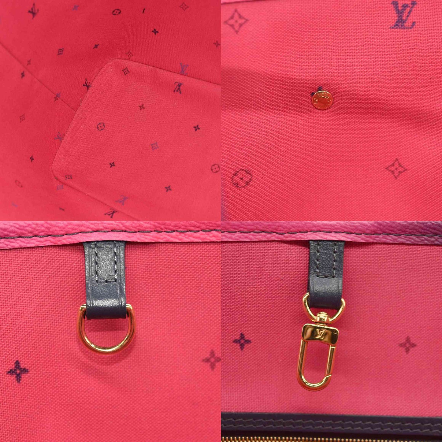 LOUIS VUITTON  Monogram Giant Spring In The City Neverfull MM Midnight Fuchsia