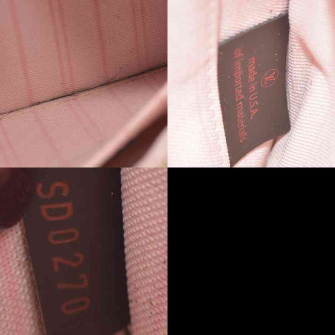 Louis Vuitton  Damier Ebene Neo Neverfull MM Pochette Rose Ballerine 2020 SD0270