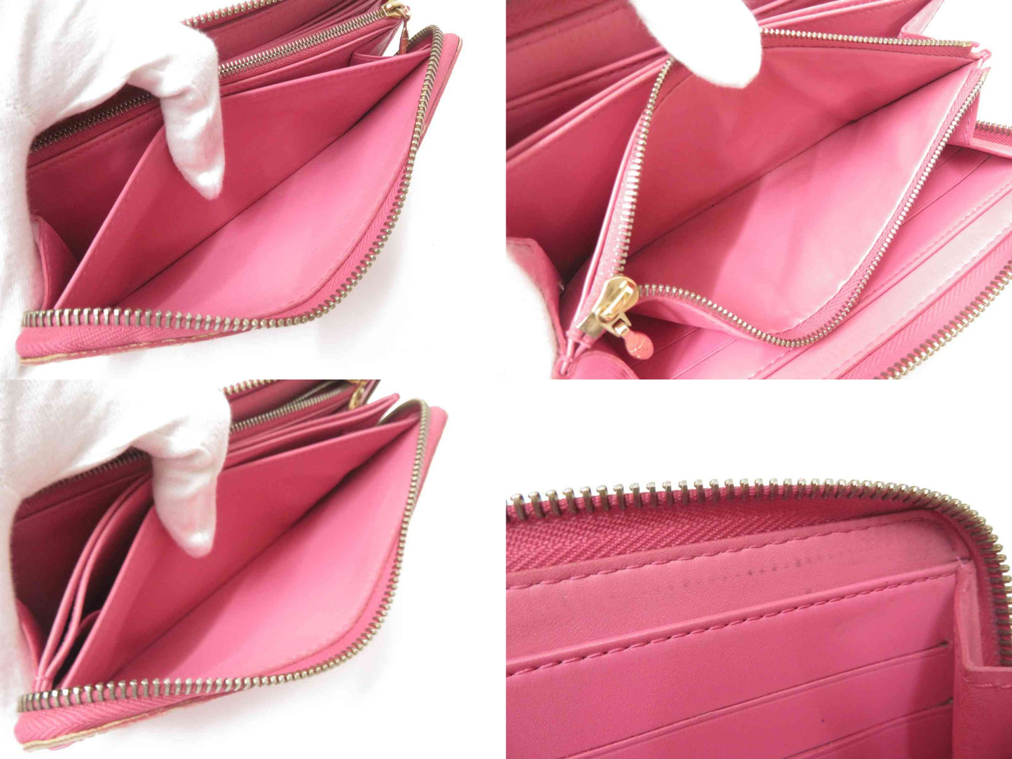 $970 Louis Vuitton Vernis Zippy Wallet Rose Litchi