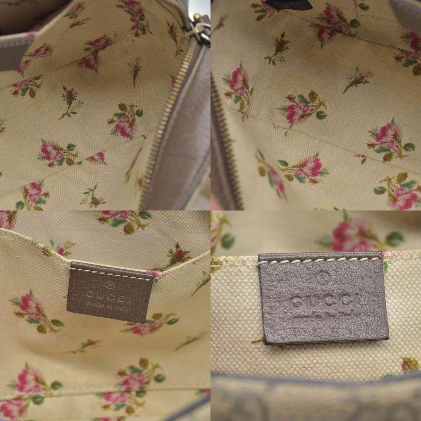Gucci GG Supreme Monogram Web Neo Vintage Shoulder Bag Beige New Acero Crop