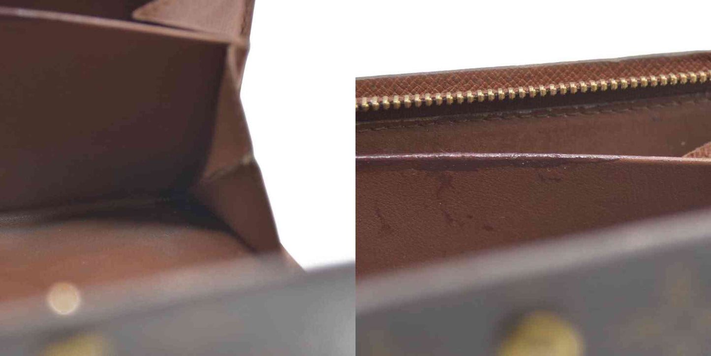 Louis Vuitton Monogram Porte Monnaie Billets Tresor Bifold Wallet Brown CA0927