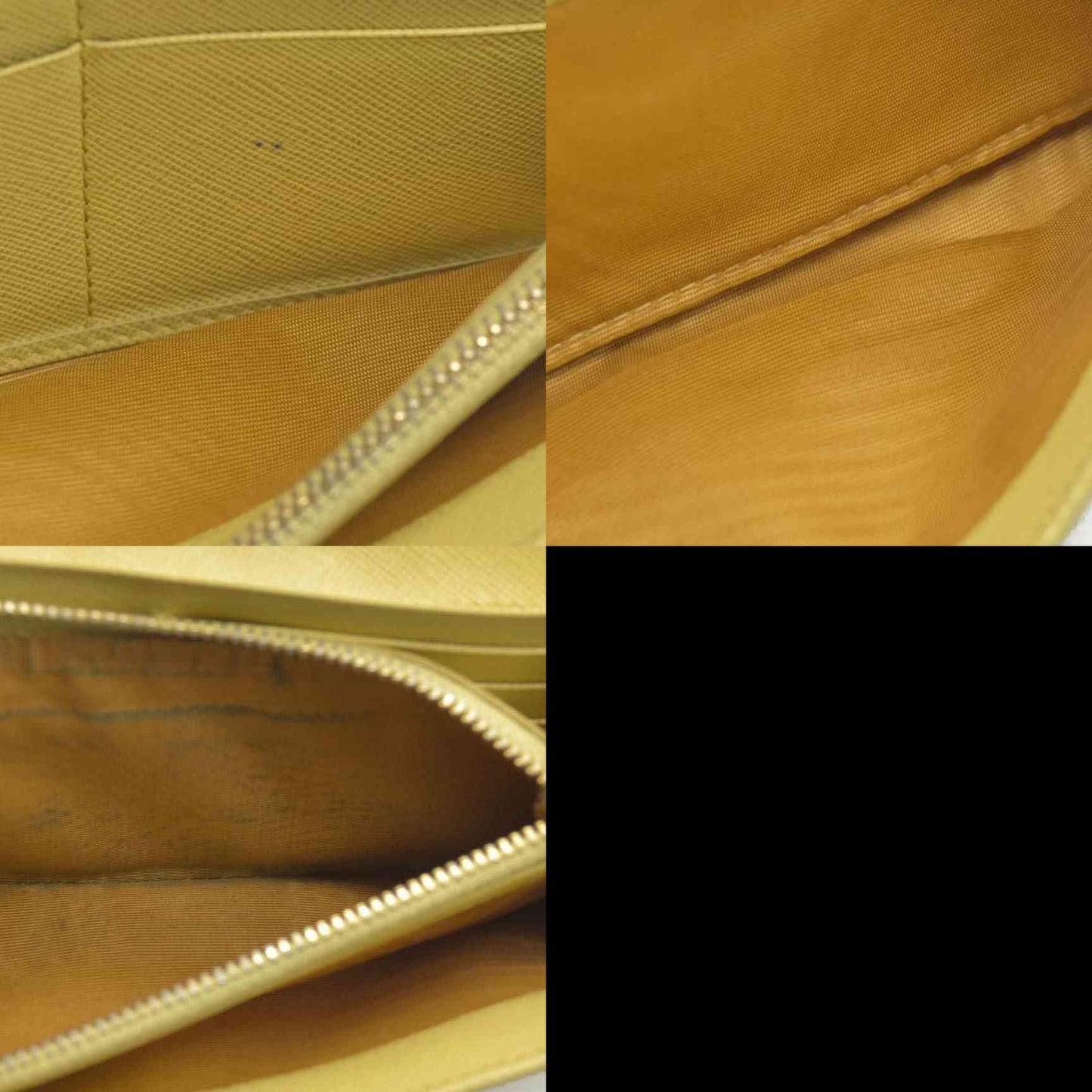 Prada Saffiano Metal Leather Continental Wallet Yellow