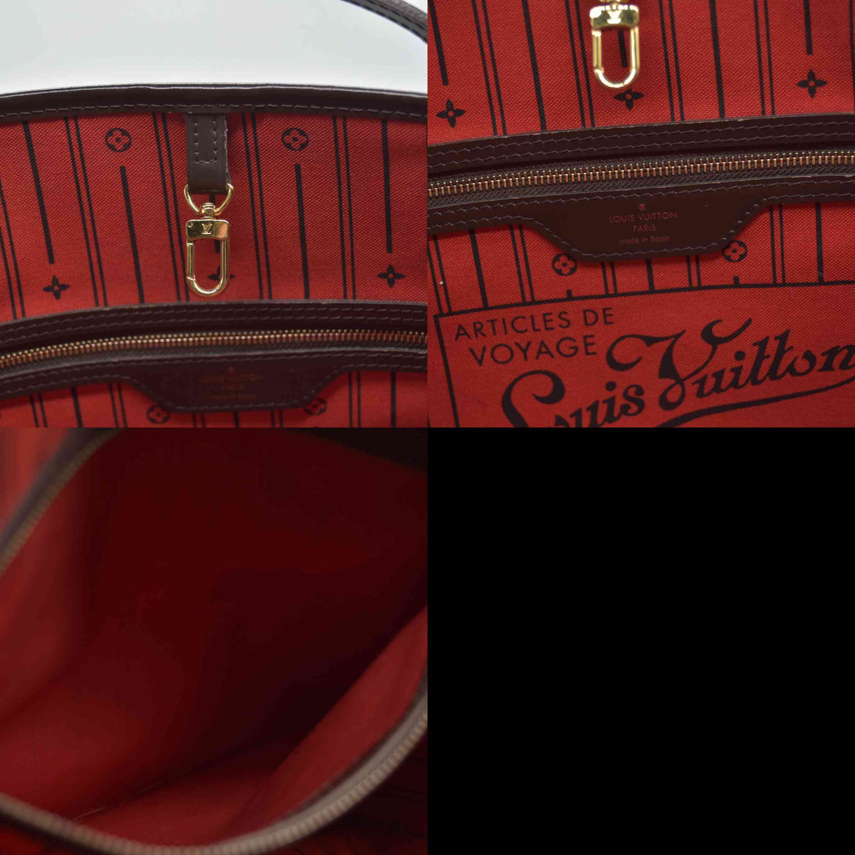 $2240 2012 Louis Vuitton Damier Ebene Neverfull MM GI4142 10020404