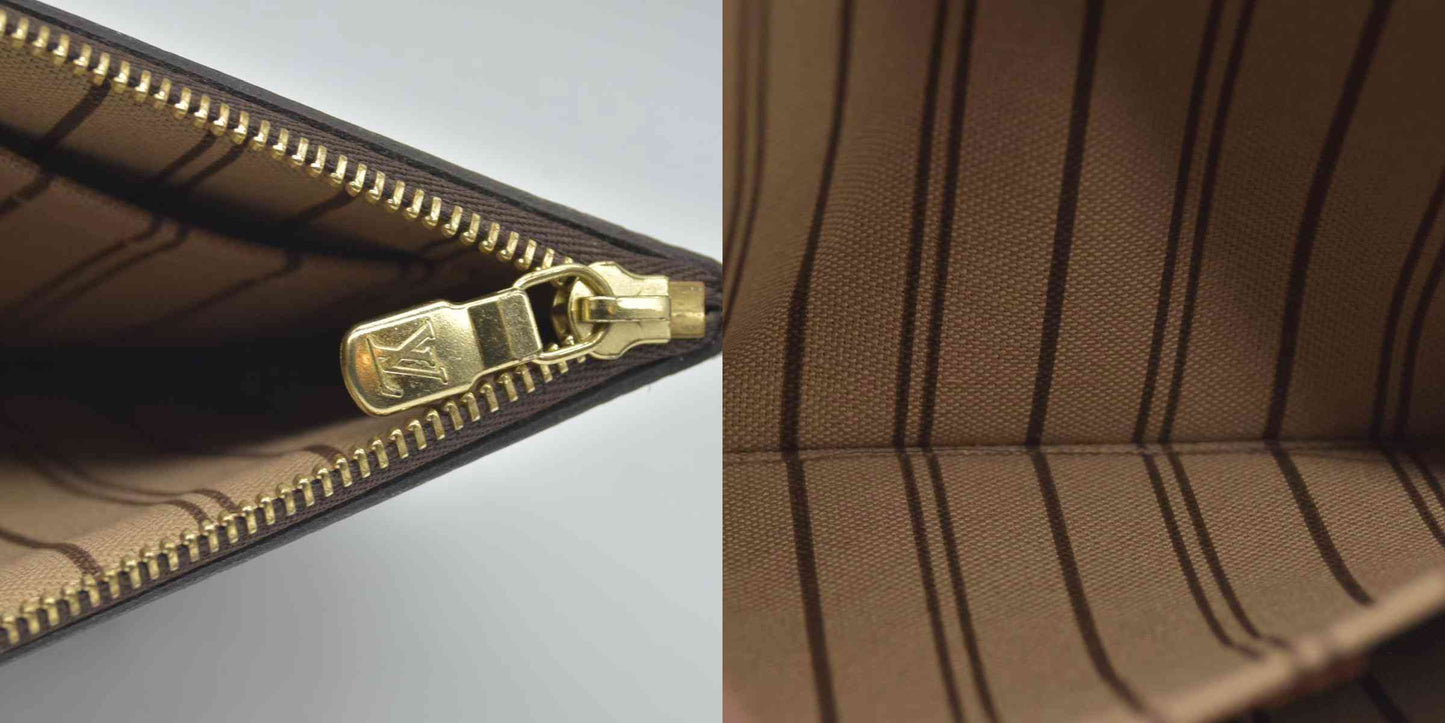 $600 2015 Louis Vuitton  Monogram Neverfull MM GM Pochette SD2115