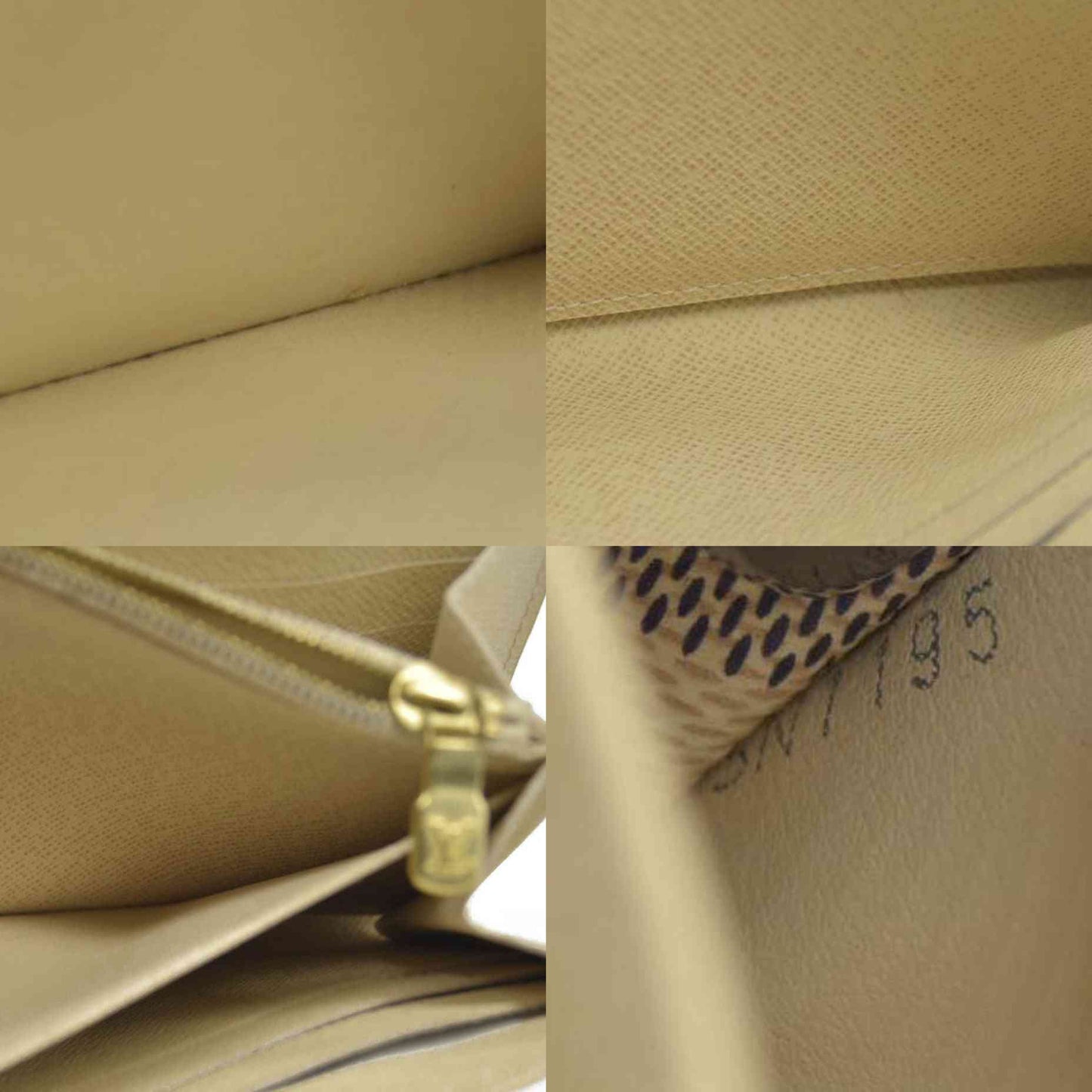 $775 Louis Vuitton Damier Azur Sarah NM Flap Wallet White Canvas SN1195