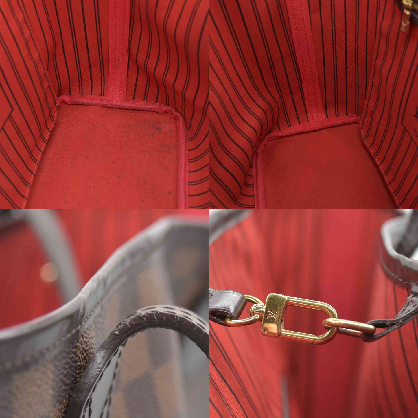 $2190 Louis Vuitton 2016 Damier Ebene Neverfull MM AR4166