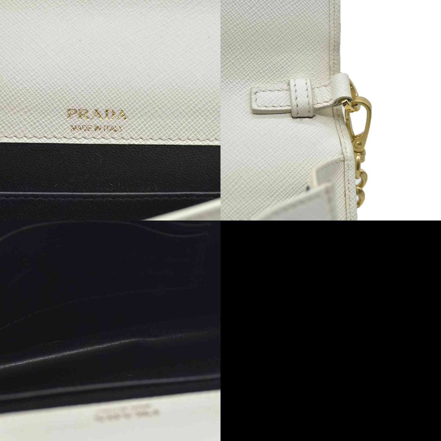 $2100 Prada White Saffiano Leather Mini Crossbody Flap Bag