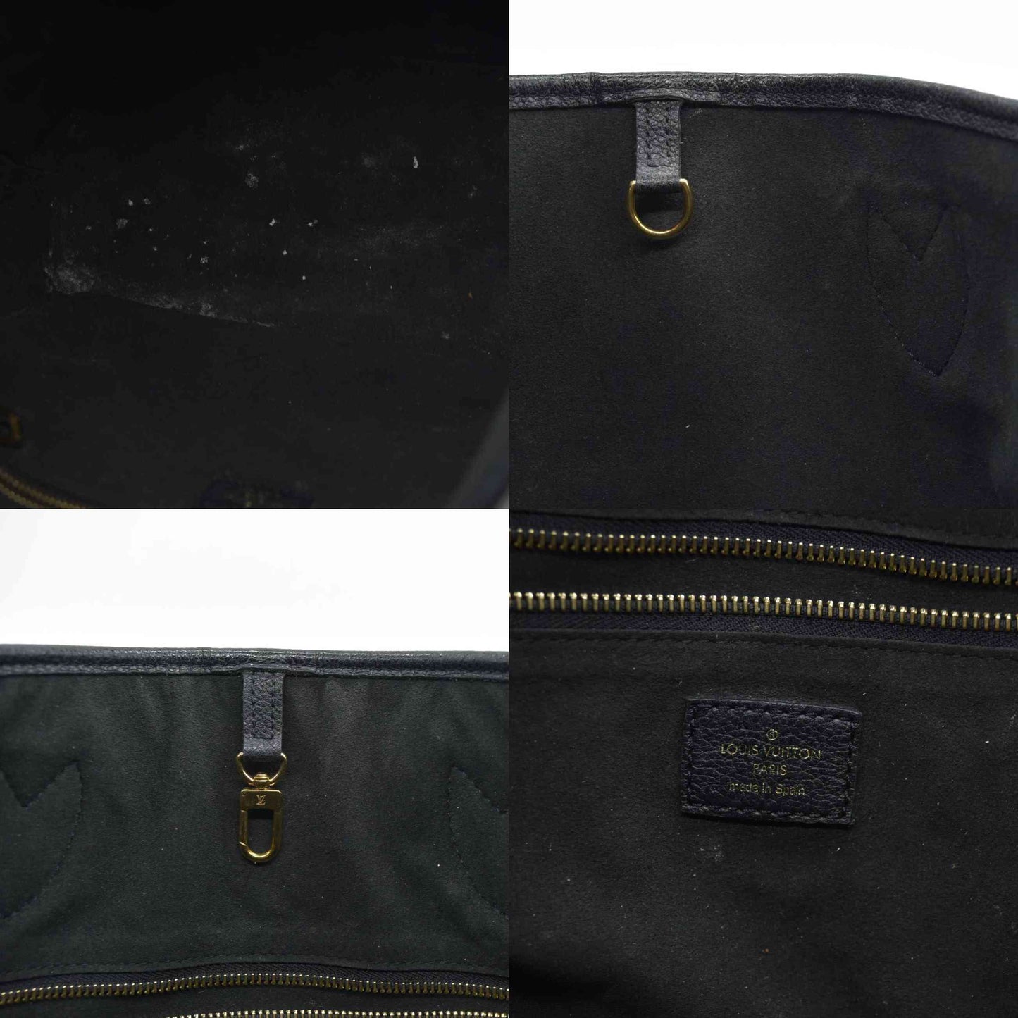 $3050 Louis Vuitton Neverfull NM Tote Bicolor Monogram Empreinte Giant MM