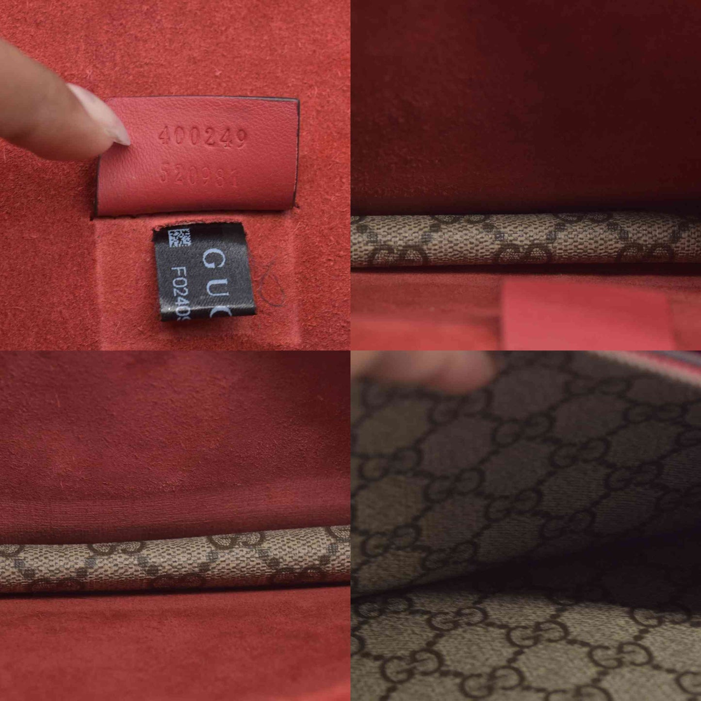 $3350 Gucci GG Supreme Monogram Small Dionysus Shoulder Bag Red