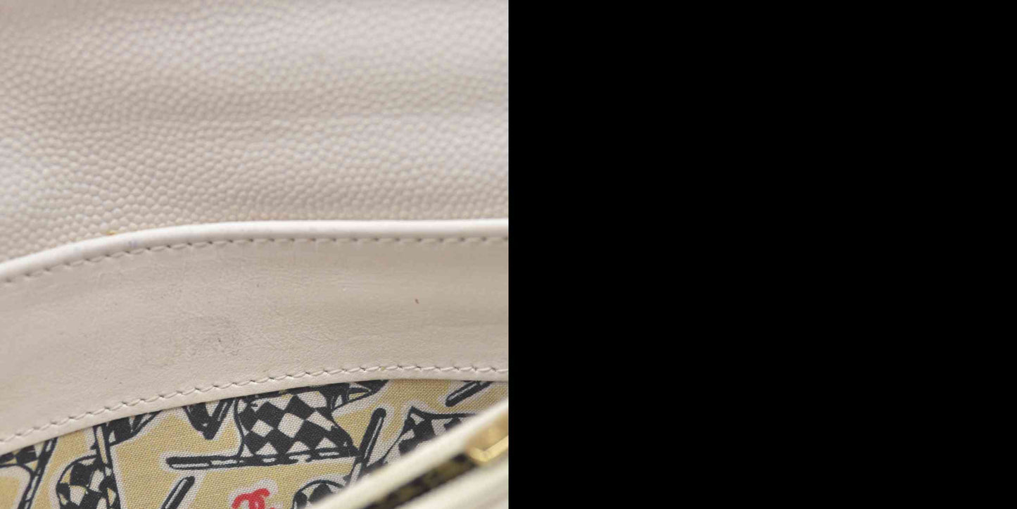 $1075 Chanel Small Flap Trifold Interlocking CC Logo Wallet Caviar RFID