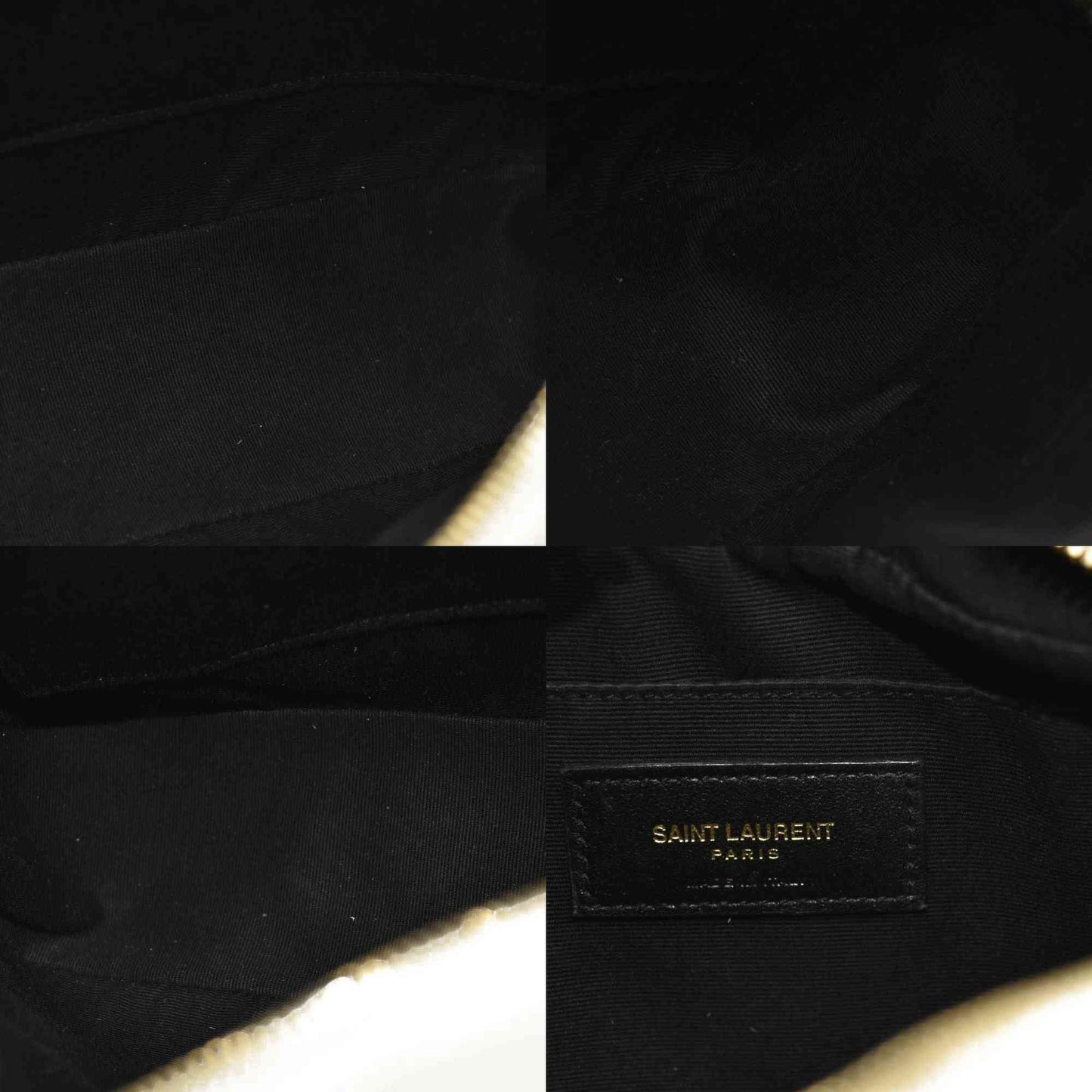 Saint Laurent  Calfskin Matelasse Monogram Lou Camera Bag Crema Soft