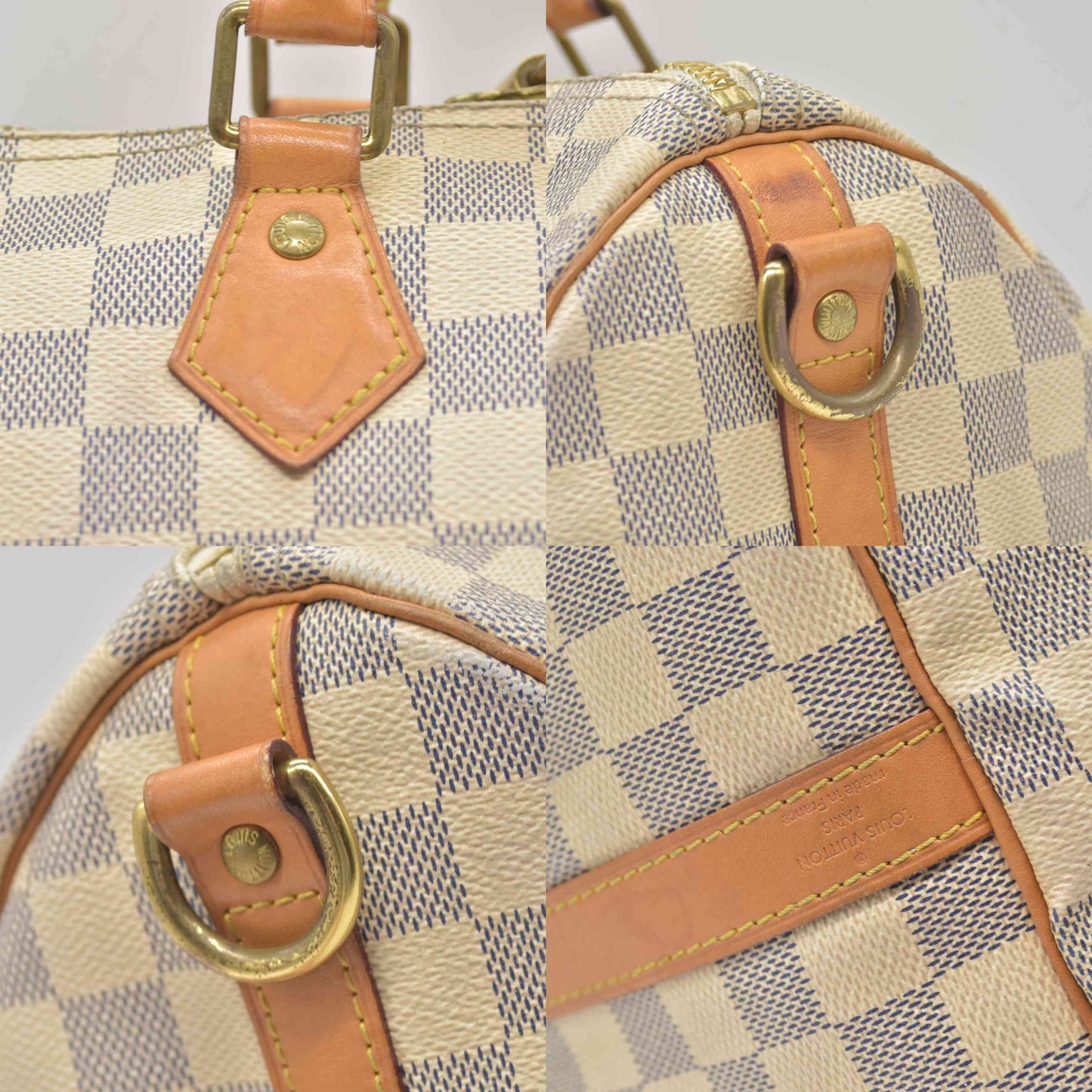 $1980 2015 Louis Vuitton Damier Azur Speedy Bandouliere 30 SP1105