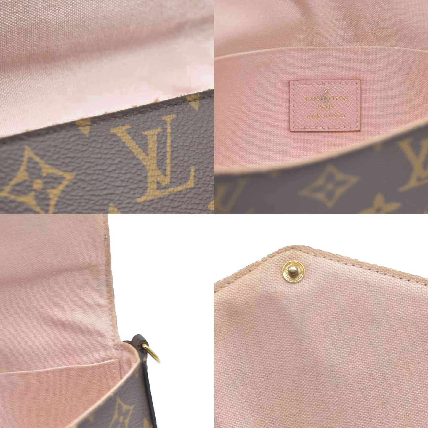 $2350 Louis Vuitton  Monogram Valentine Dog Pochette Felicie Chain Wallet