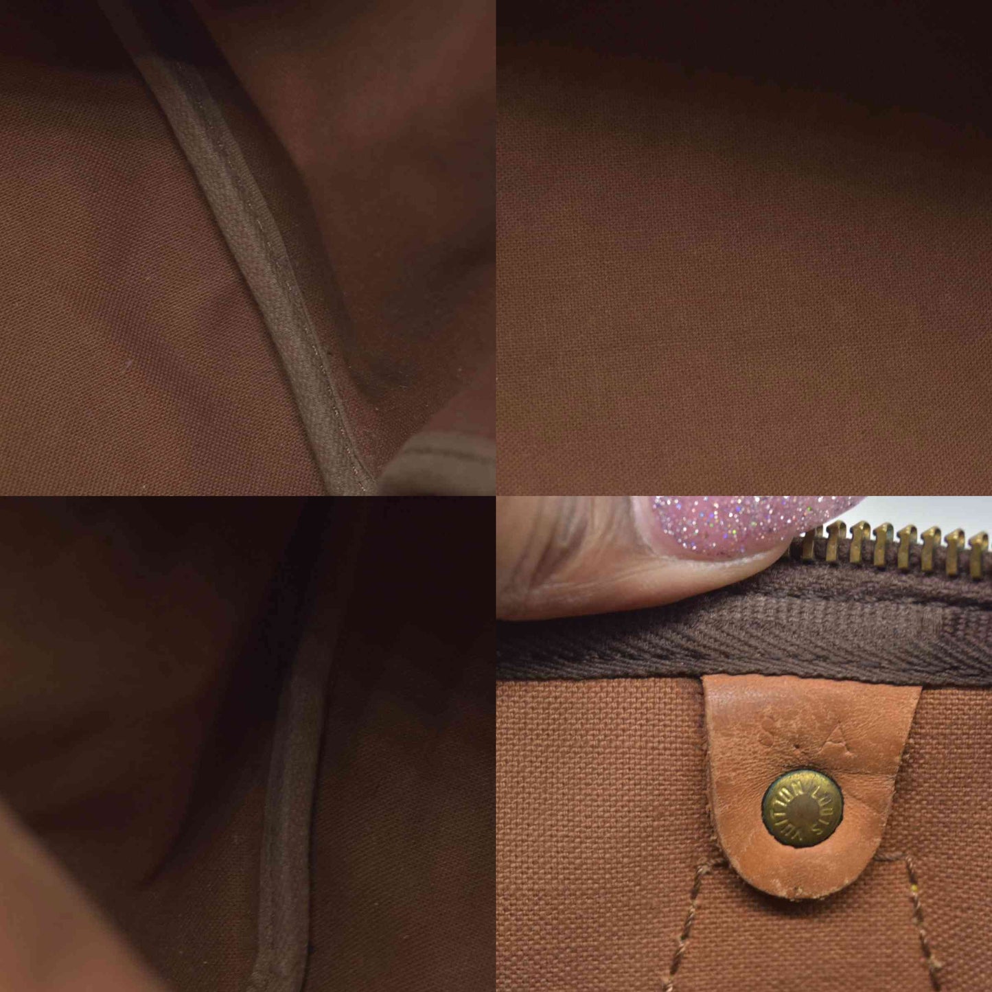 $1630 1982 Louis Vuitton Speedy 30 Hand Bag Monogram Brown SA823