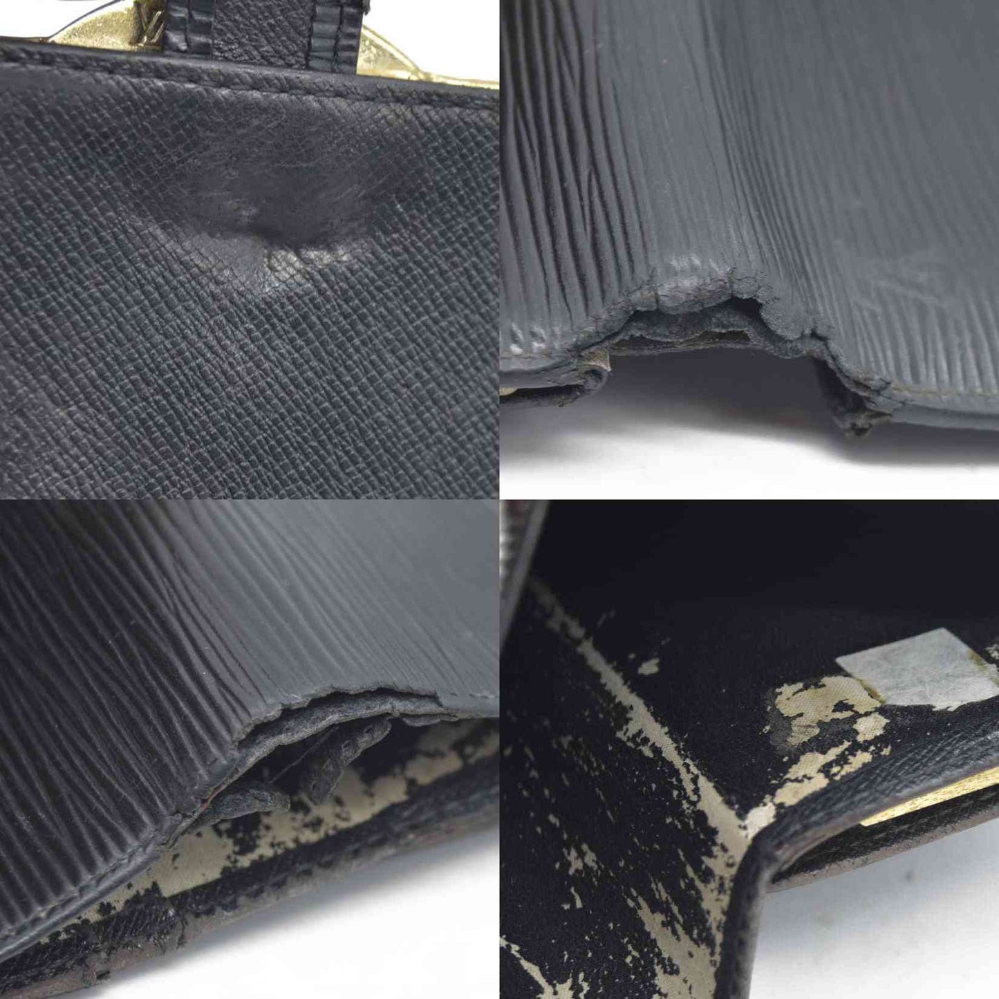 AUCTION $775 Louis Vuitton  Epi French Purse Wallet Black MI0080