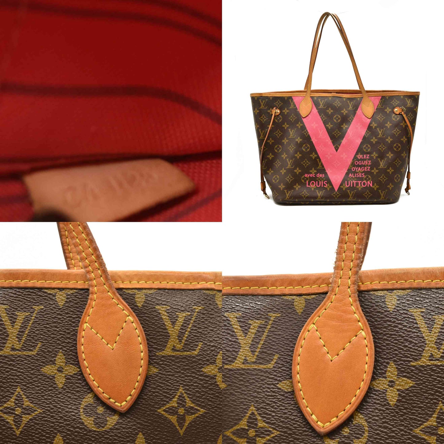 Louis Vuitton Monogram V Neverfull MM Grenade with Pouch CA1125