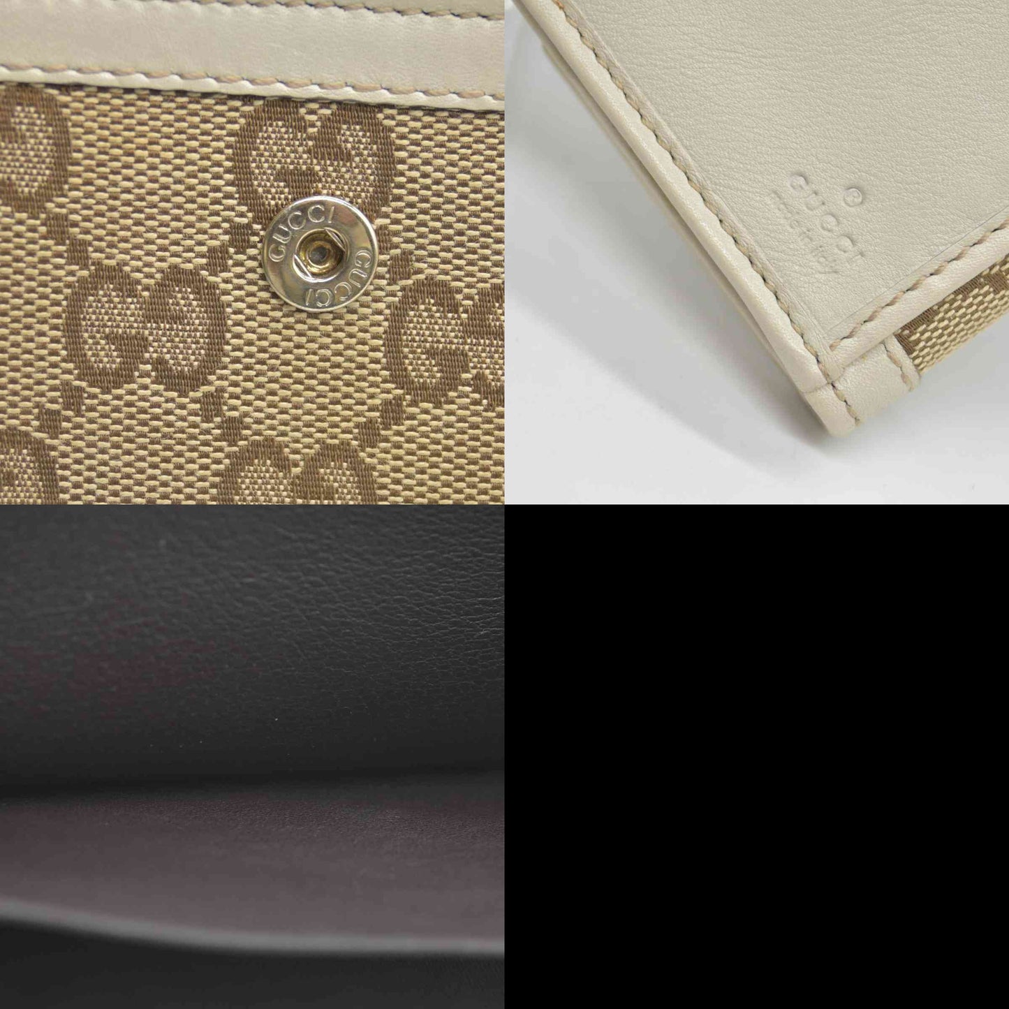 $880 Gucci Monogram Sukey Continental Wallet Champagne CONSIGNMENT