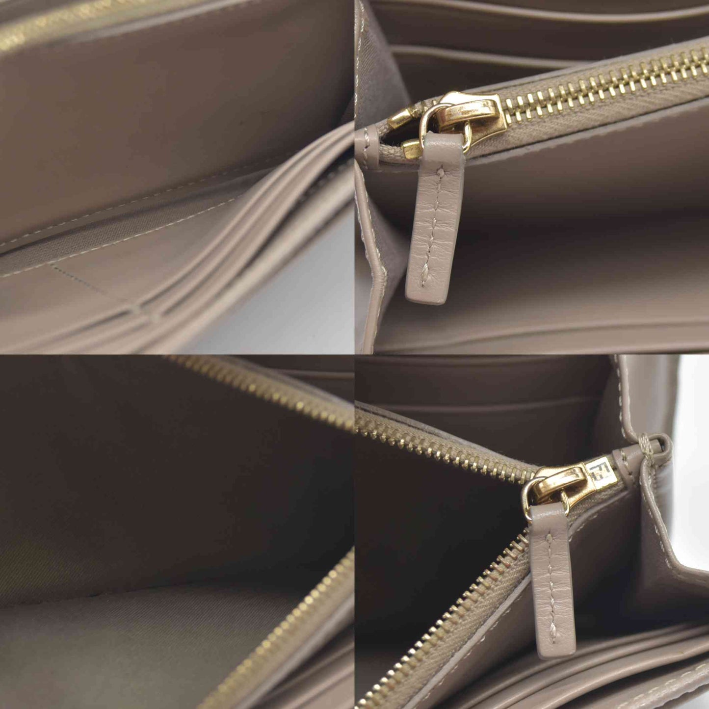 $900 FENDI Bugs F is Leather Bifold Long Wallet