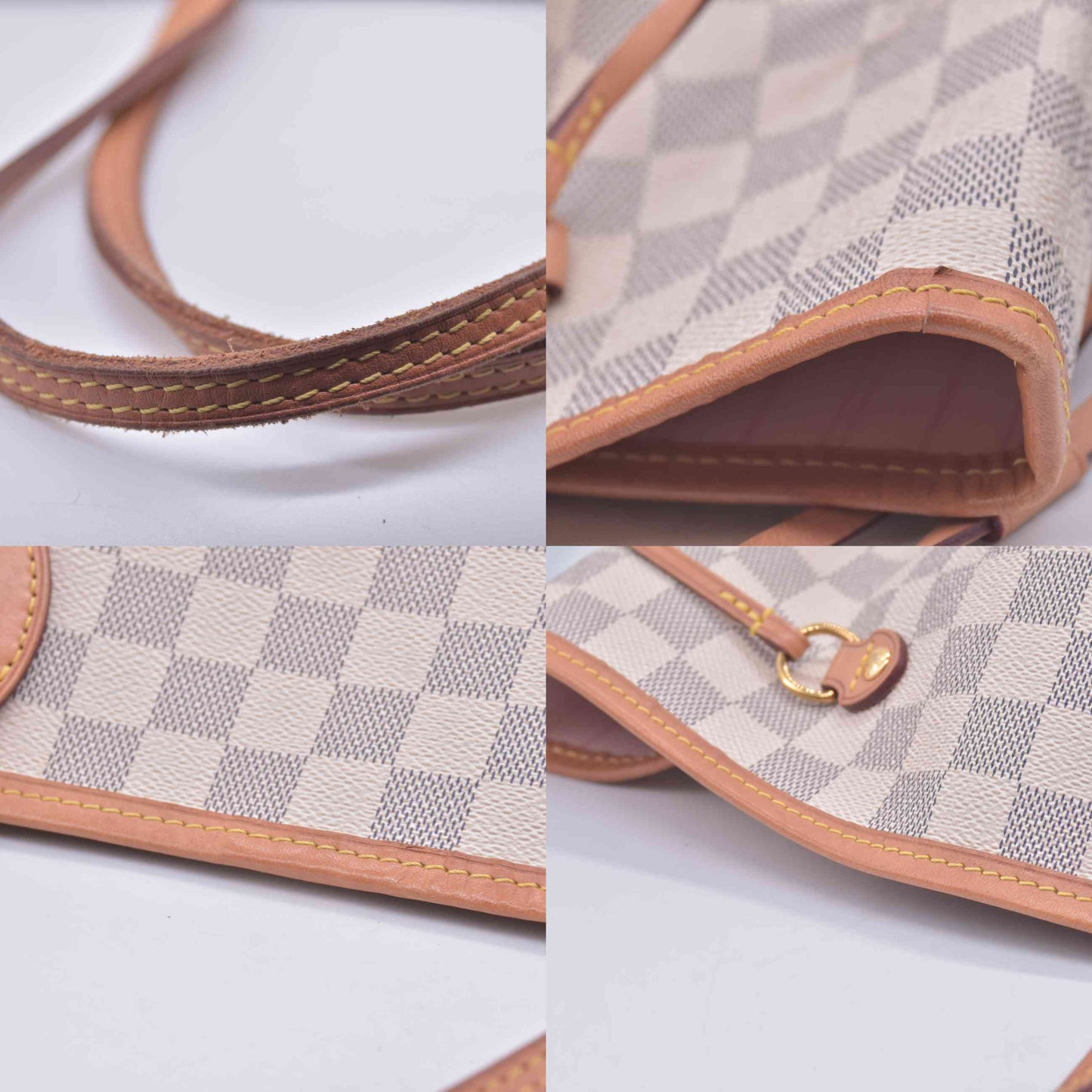 $2240 2019 Louis Vuitton Damier Azur Neo Neverfull GM Rose Ballerine
