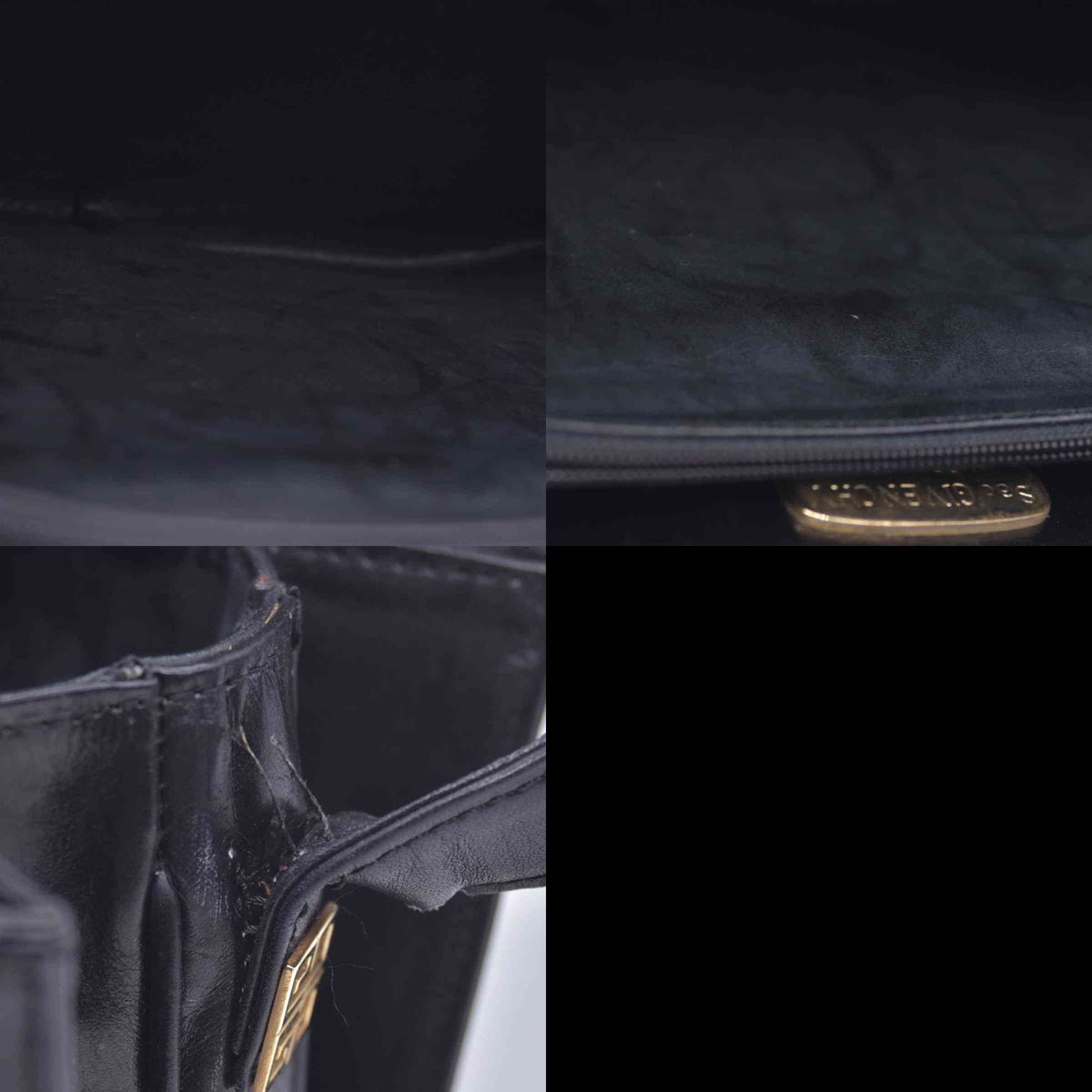 $950 GIVENCHY Smooth Calfskin 4G Logo Flap Crossbody Bag Black CONSIGNMENT 10021186