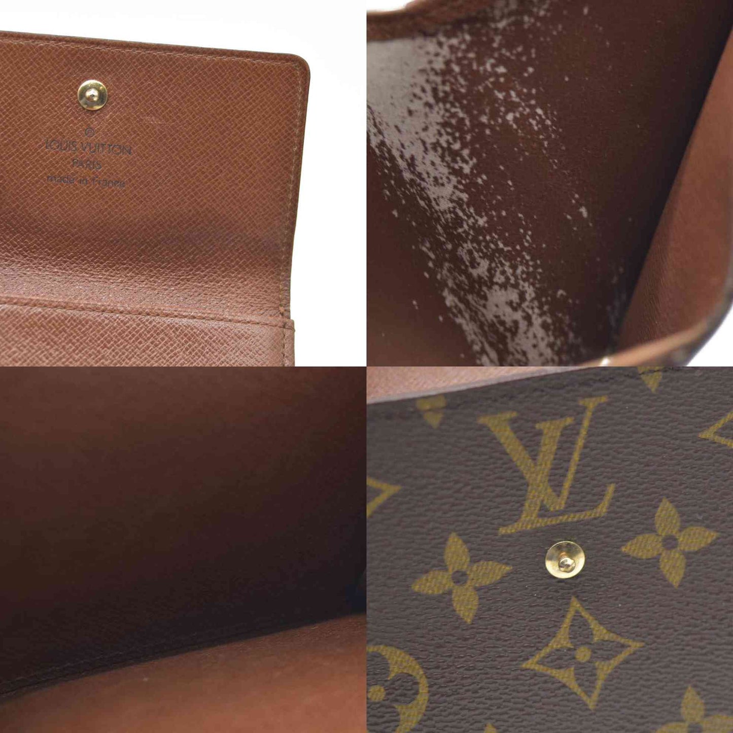 AUCTION $615 Louis Vuitton  Monogram Porte-Monnaie Billets Cartes Credit Wallet