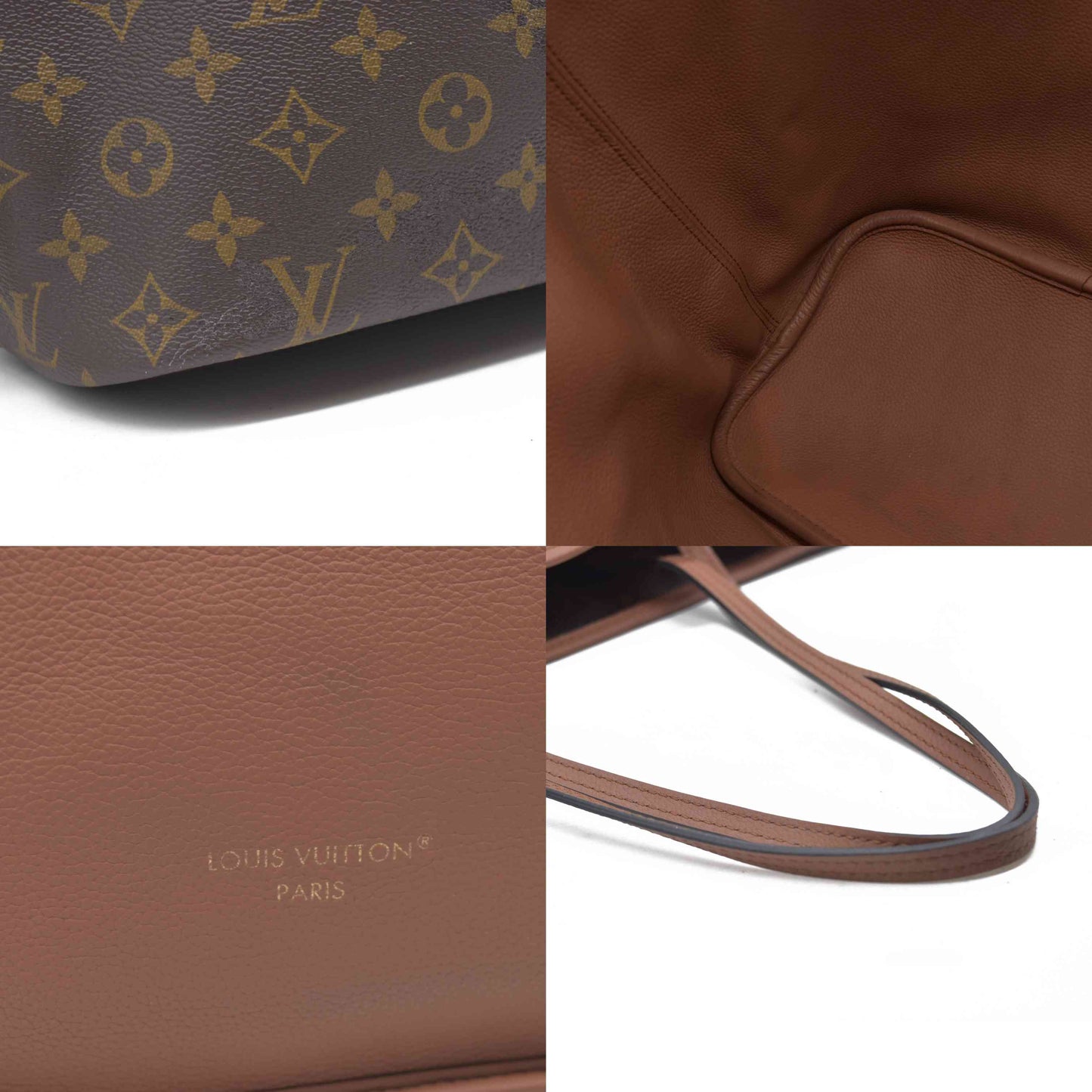 Louis Vuitton LV Monogram Neverfull Inside Out Brown Missing Pouch