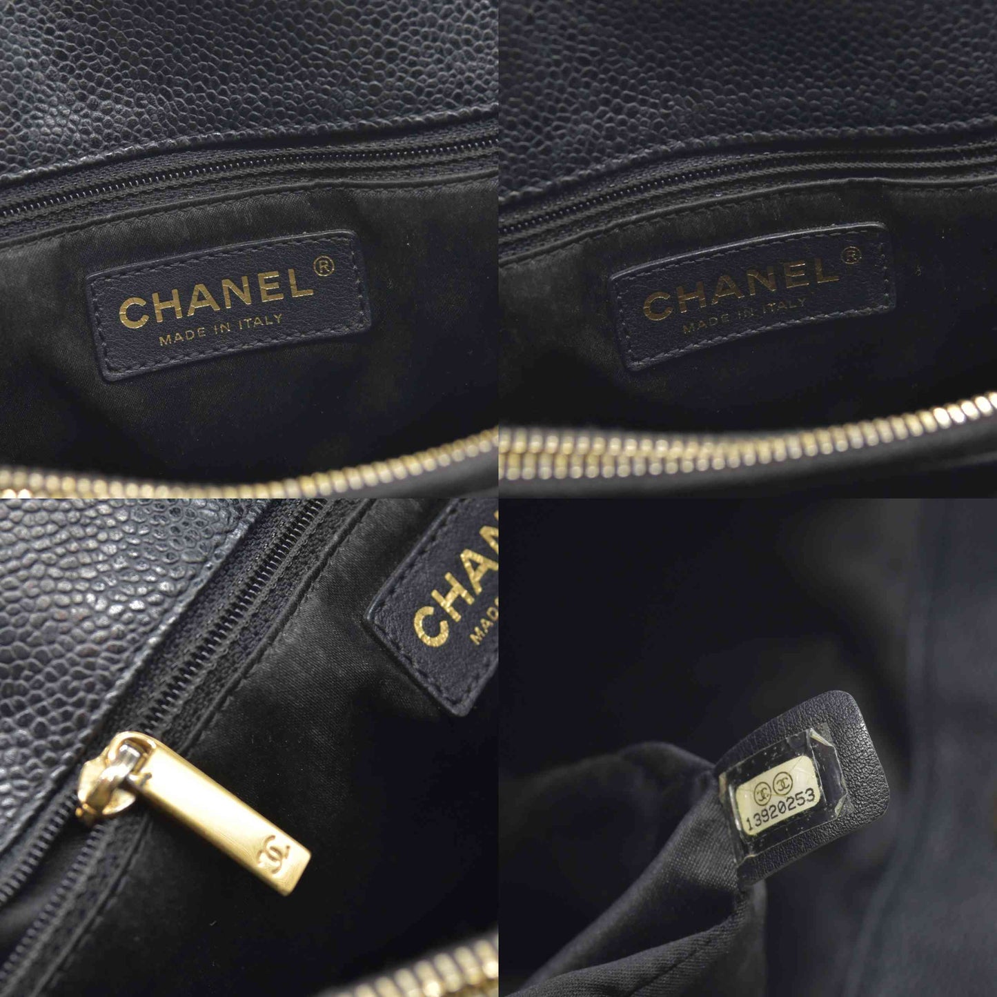$2900 2010 Chanel Grand Shopping Tote (GST) Black Caviar