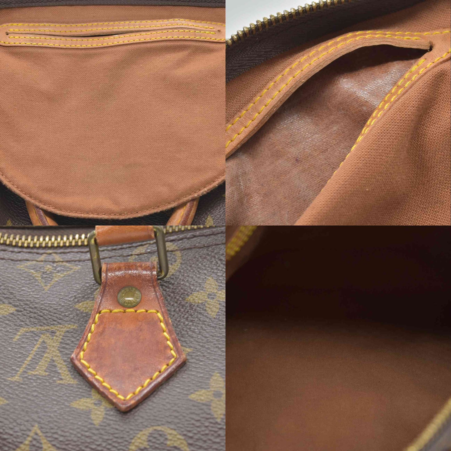 1987 $1550 Louis Vuitton LV Hand Bag Speedy 25 Brown Monogram MI874