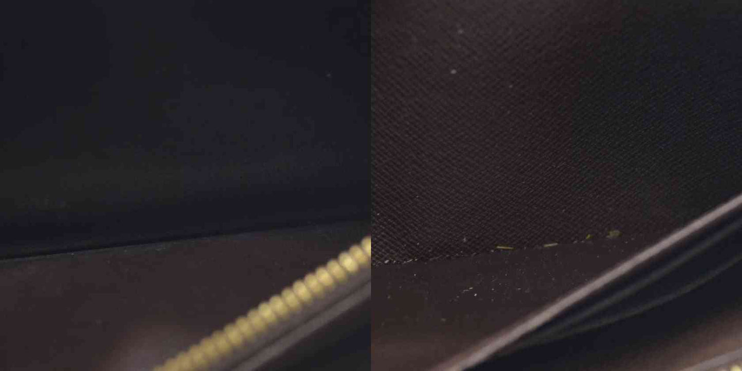 AUCTION $1060 Louis Vuitton Damier Zippy Zip Around Organizer Long Wallet Brown