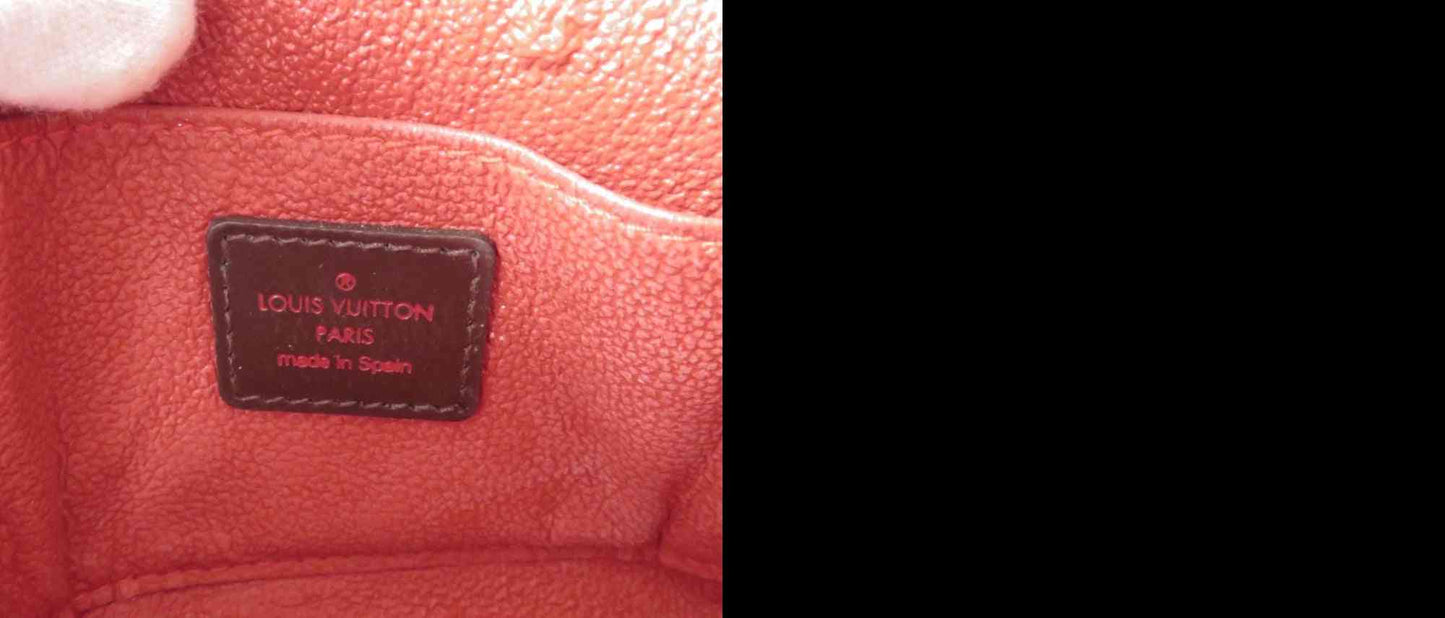 Louis Vuitton $600 Damier Ebene Pochette Cosmetic Pouch Bag CA1021