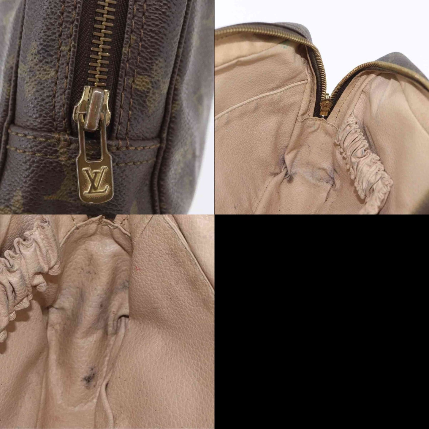 $600 1984 LOUIS VUITTON Monogram Trousse Toilette 23 Clutch Bag 841