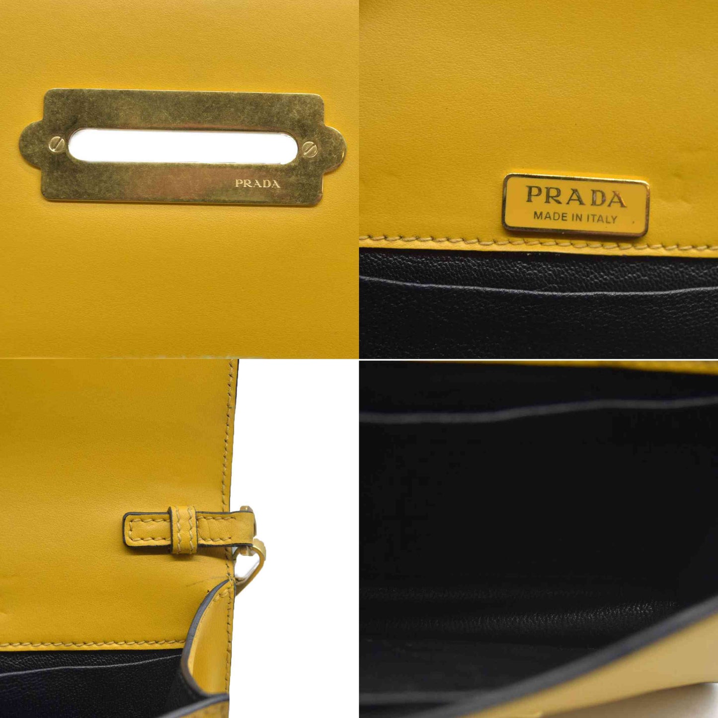 AUCTION $2710 Prada City Calf Saffiano Cahier Bag Soleil Black