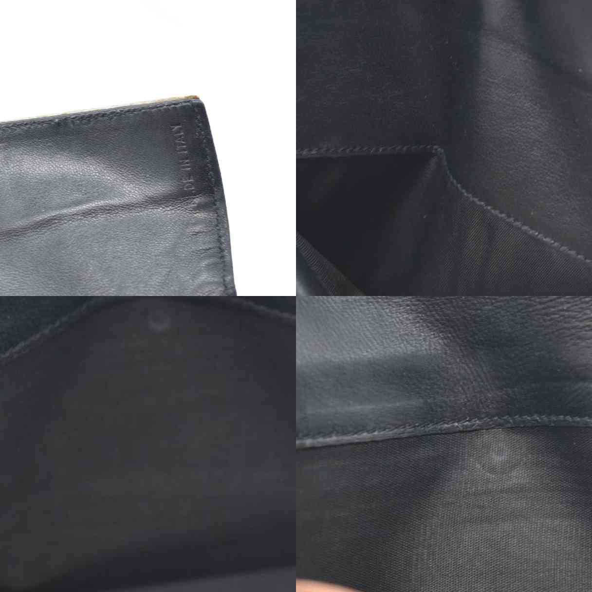 PRADA Logo Plate Nylon Trifold Wallet Beige