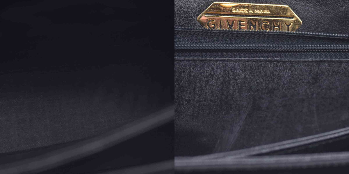 $1350 GIVENCHY Smooth Calfskin 4G Logo Flap Top Handle Bag Black CONSIGNMENT 10021220