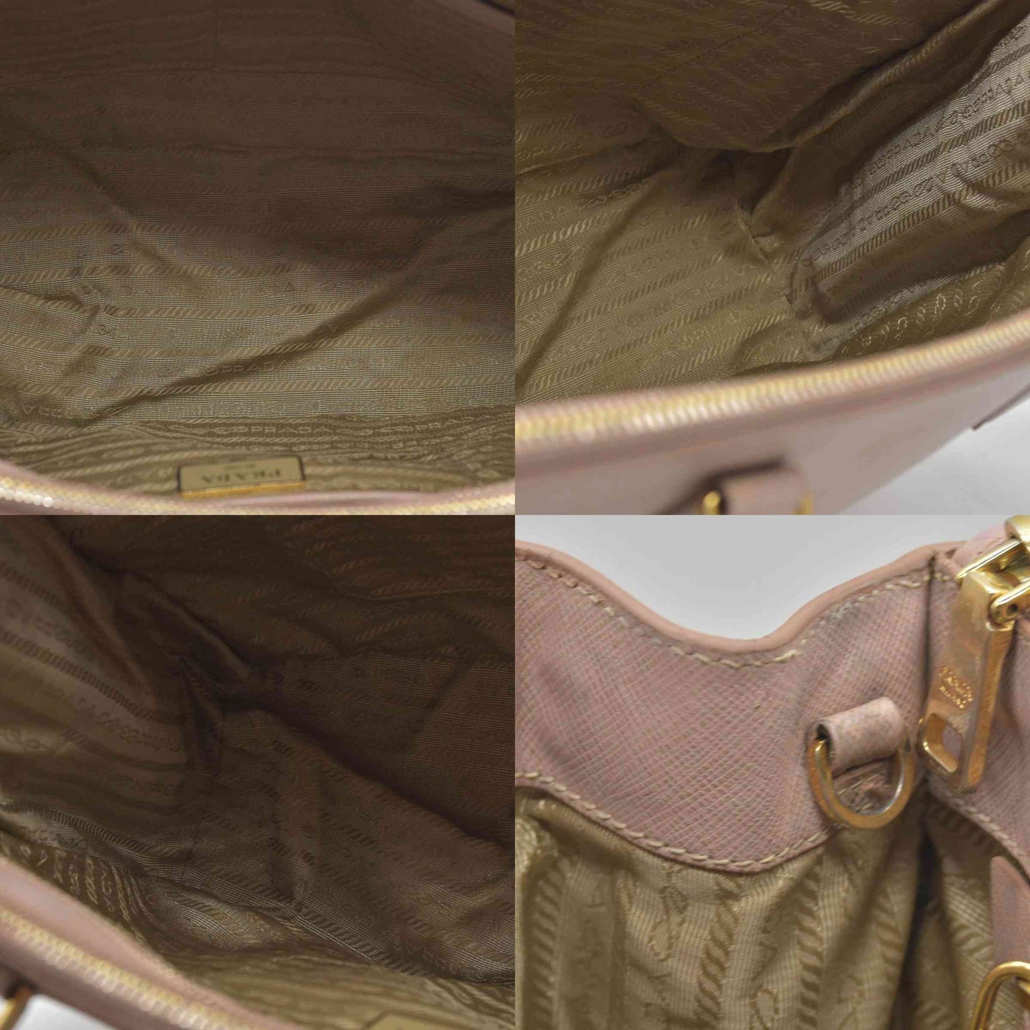 $5200 Saffiano Lux Medium Tote Cammeo Pink Beige