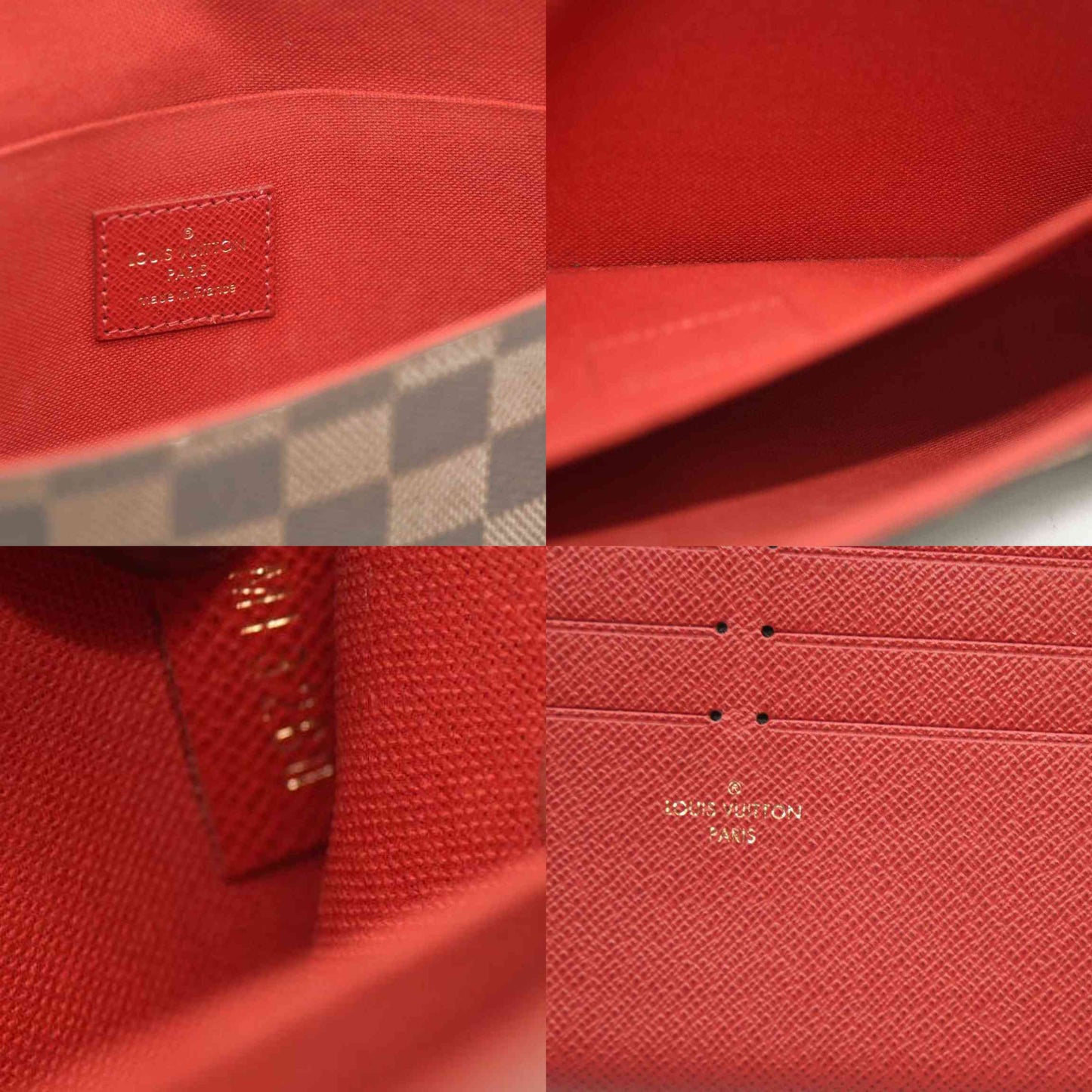 Louis Vuitton  Damier Ebene Pochette Felicie Chain Wallet