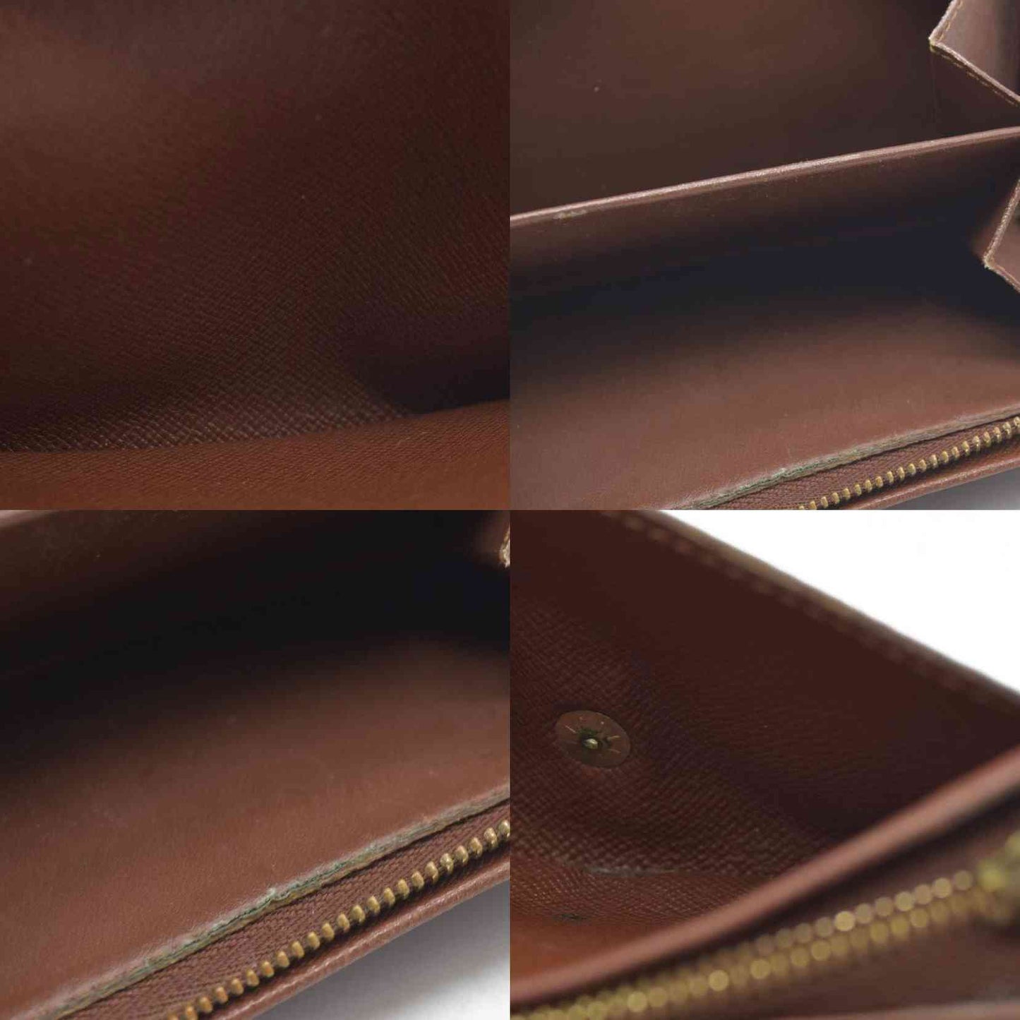 $725 Louis Vuitton Monogram Porte Monnaie Billets Tresor Bifold Wallet CA1021