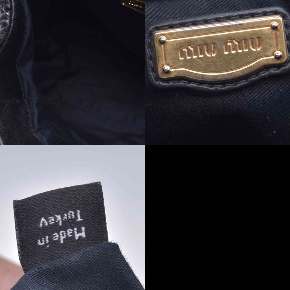 $1590 Miu Miu Leather Matelasse Bauletto Aperto Coffer CONSIGNMENT 10021137