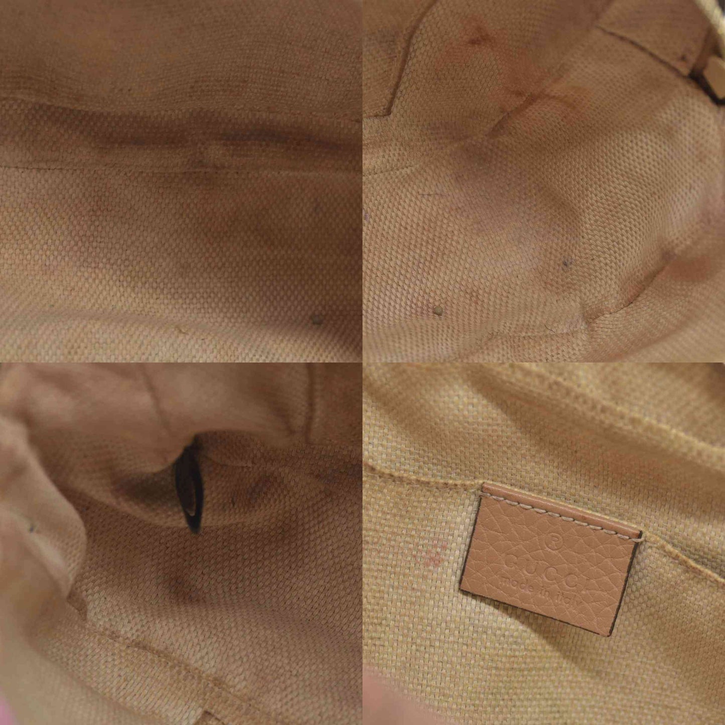 $1490 Gucci Interlocking G Soho Disco Beige