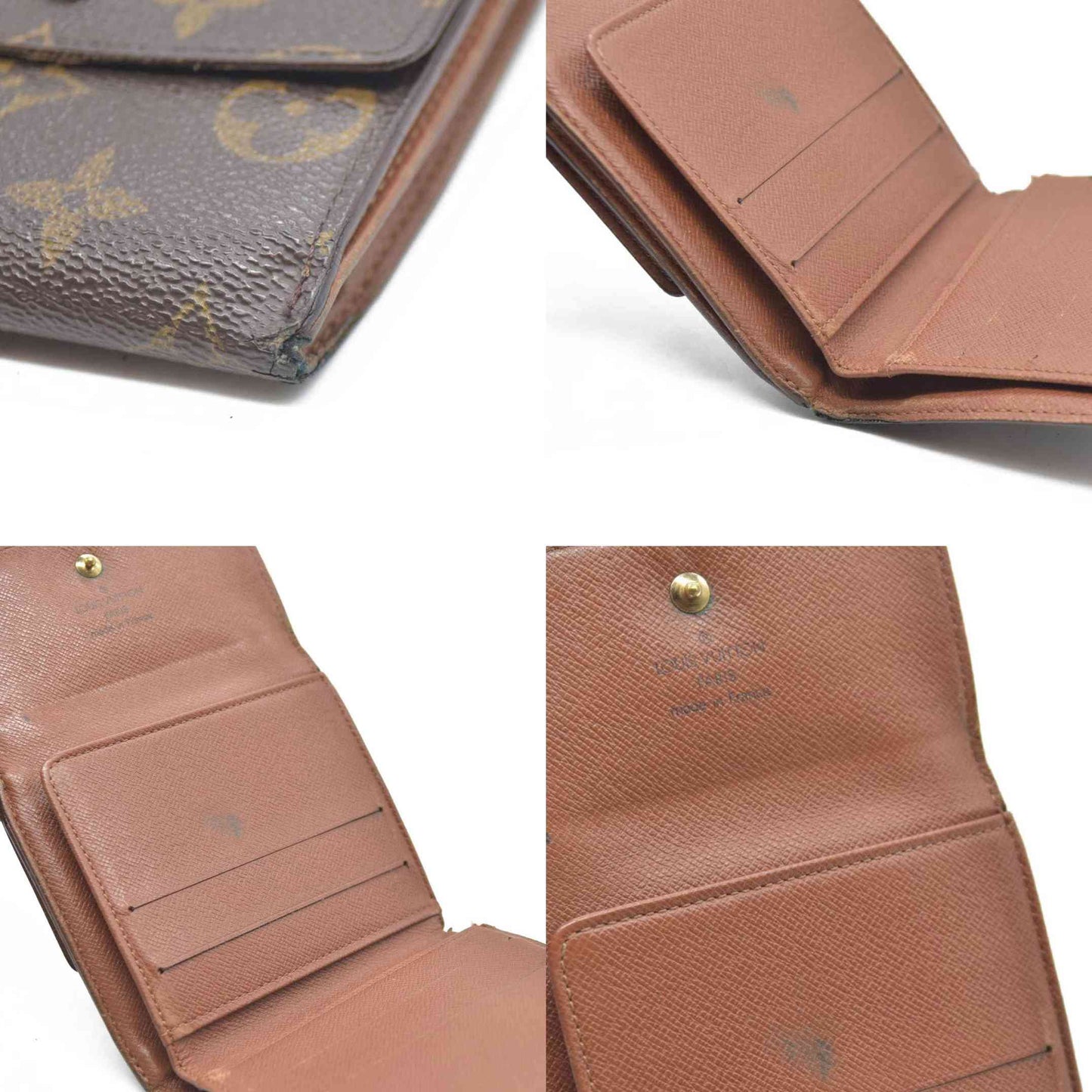 Louis Vuitton Monogram Portefeiulle Elise Trifold Wallet Brown SP0918
