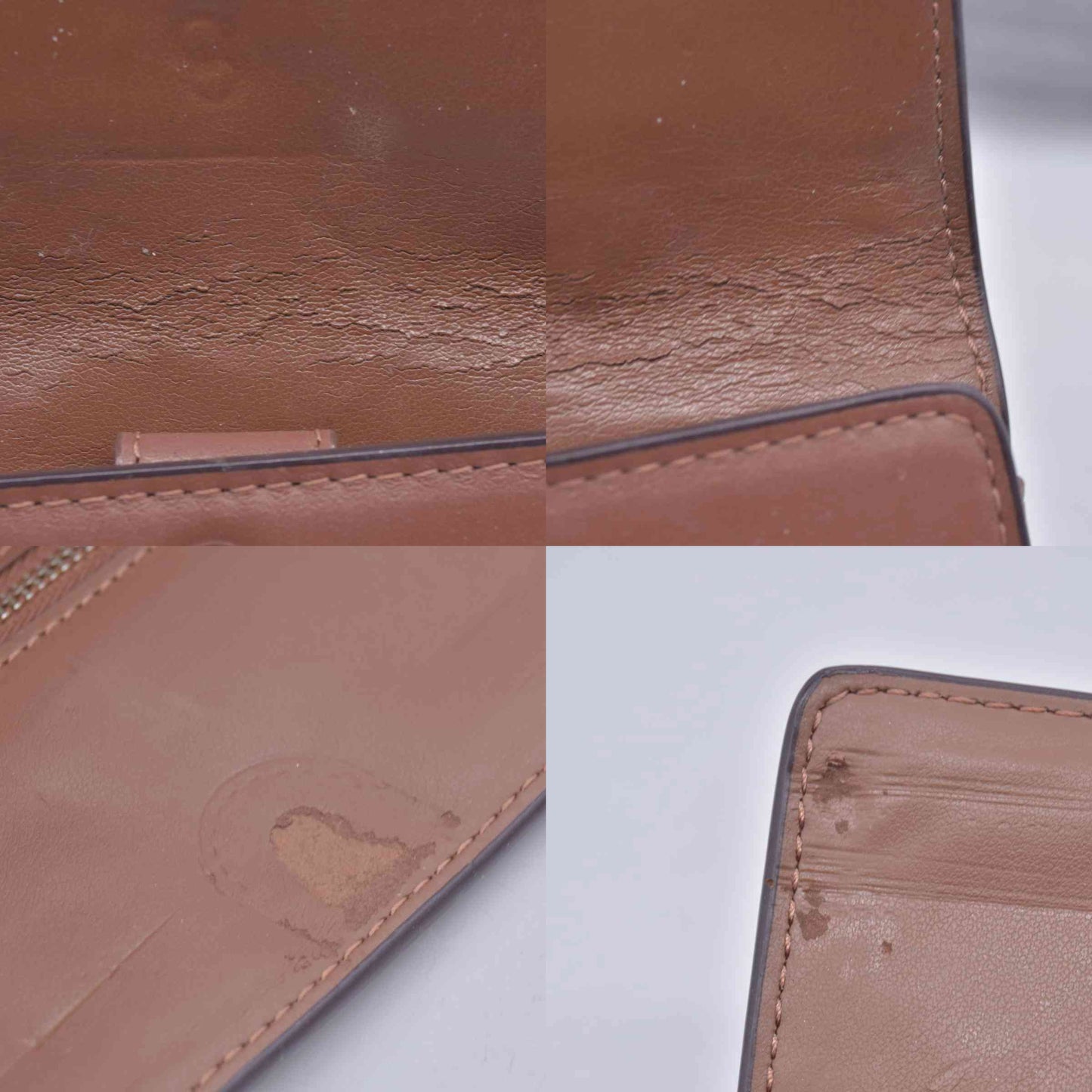 Coach Saffiano Tan Trifold Cross-grain Leather Wallet