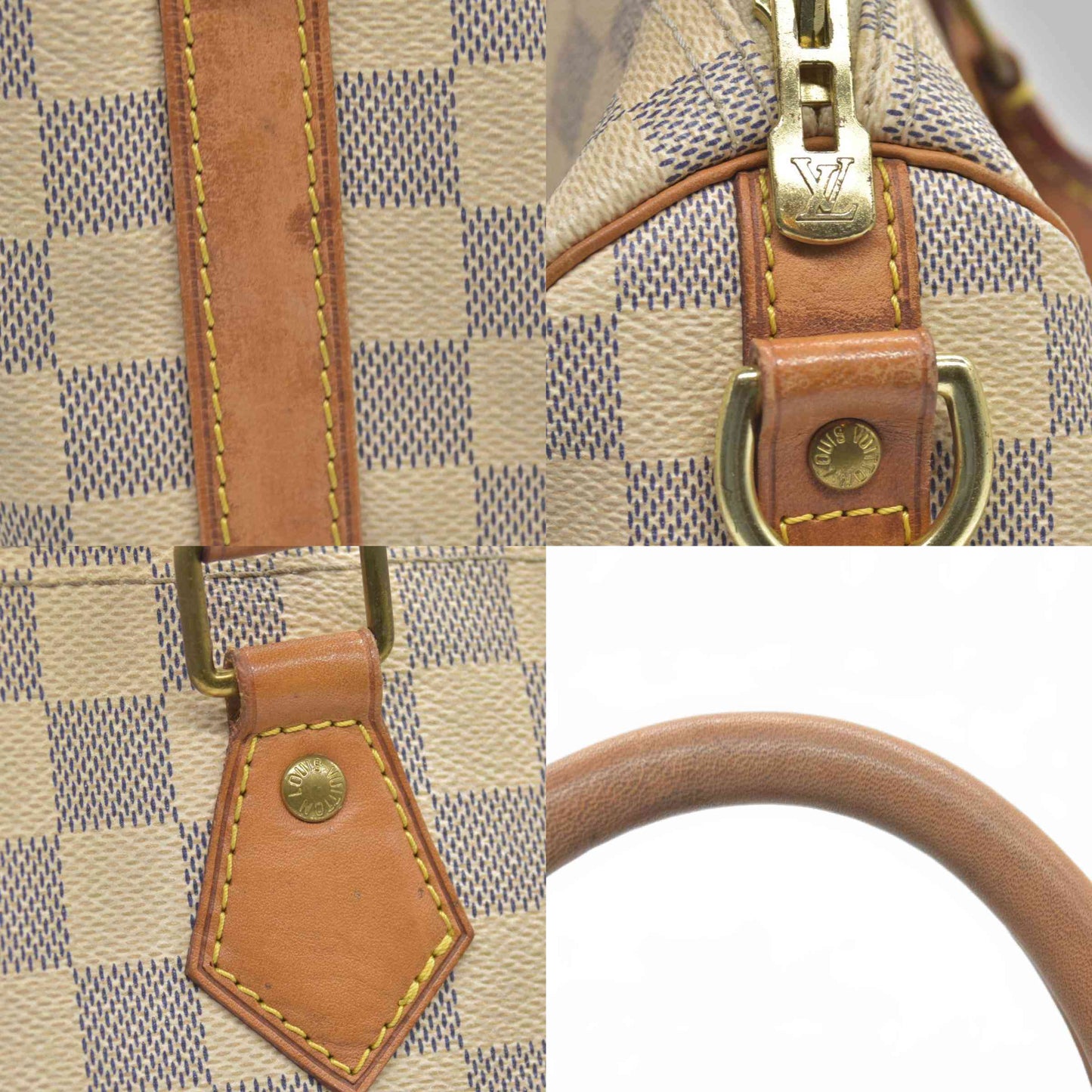 $1980 Louis Vuitton Damier Azur Speedy Bandouliere 30 SP2174